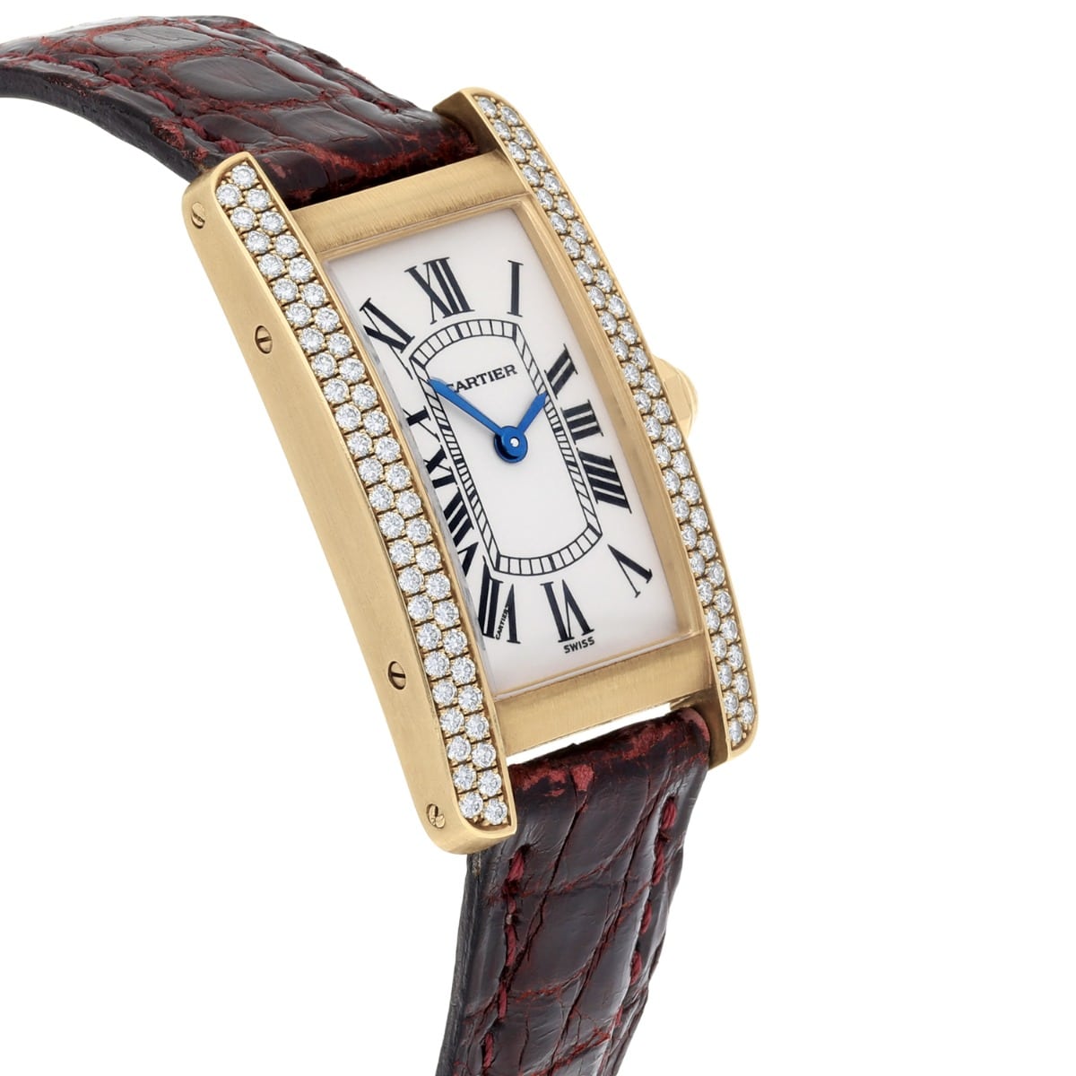 Cartier Tank Americaine WB701251 Yellow Gold Diamond Ladies Watch