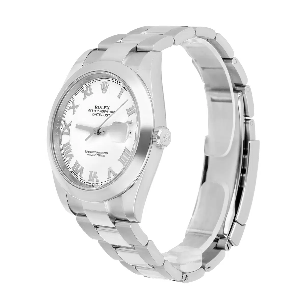 Rolex Datejust 41 126300 Steel White Roman Dial Oyster Band Watch - 2022 – image 5