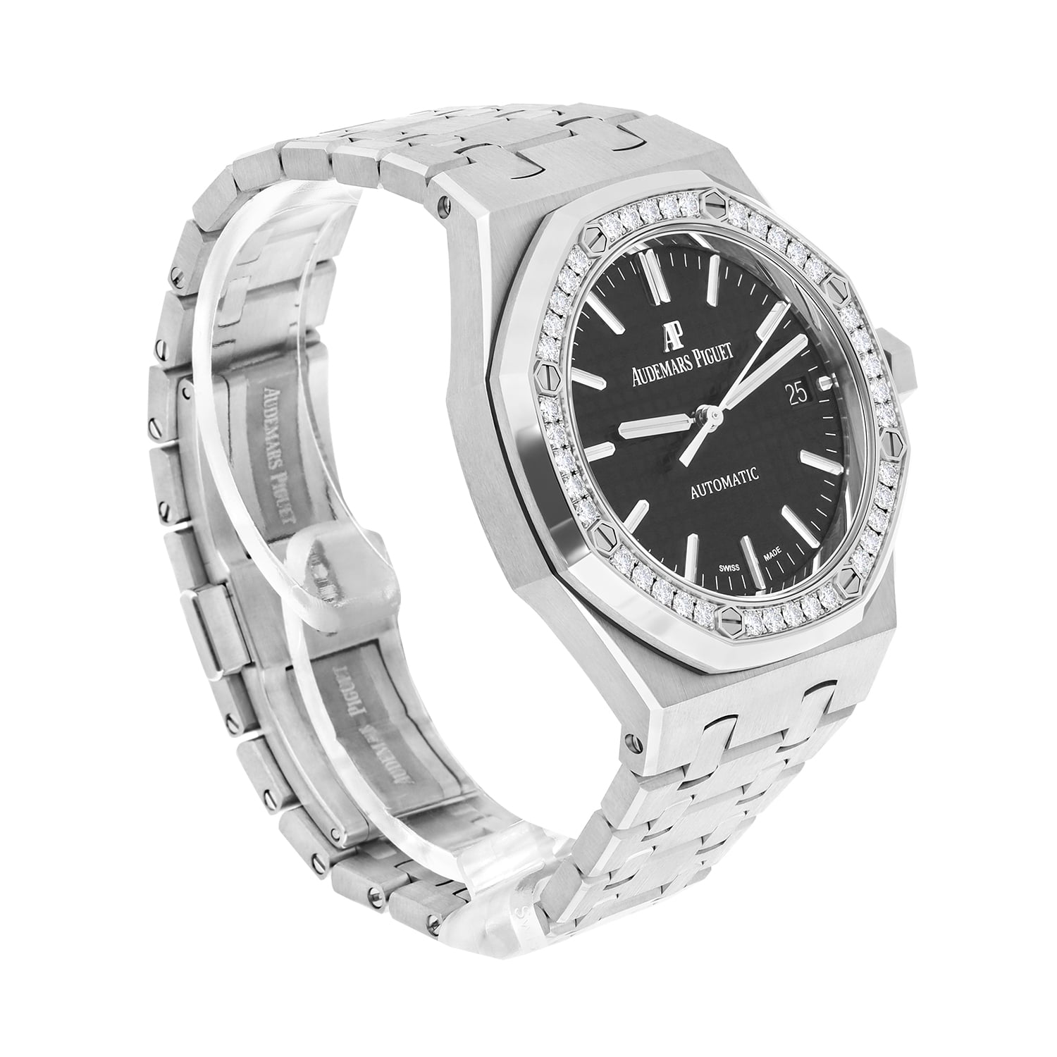 AP Royal Oak Ladies 37 Automatic Diamond Bezel 15451ST.ZZ.1256ST.01