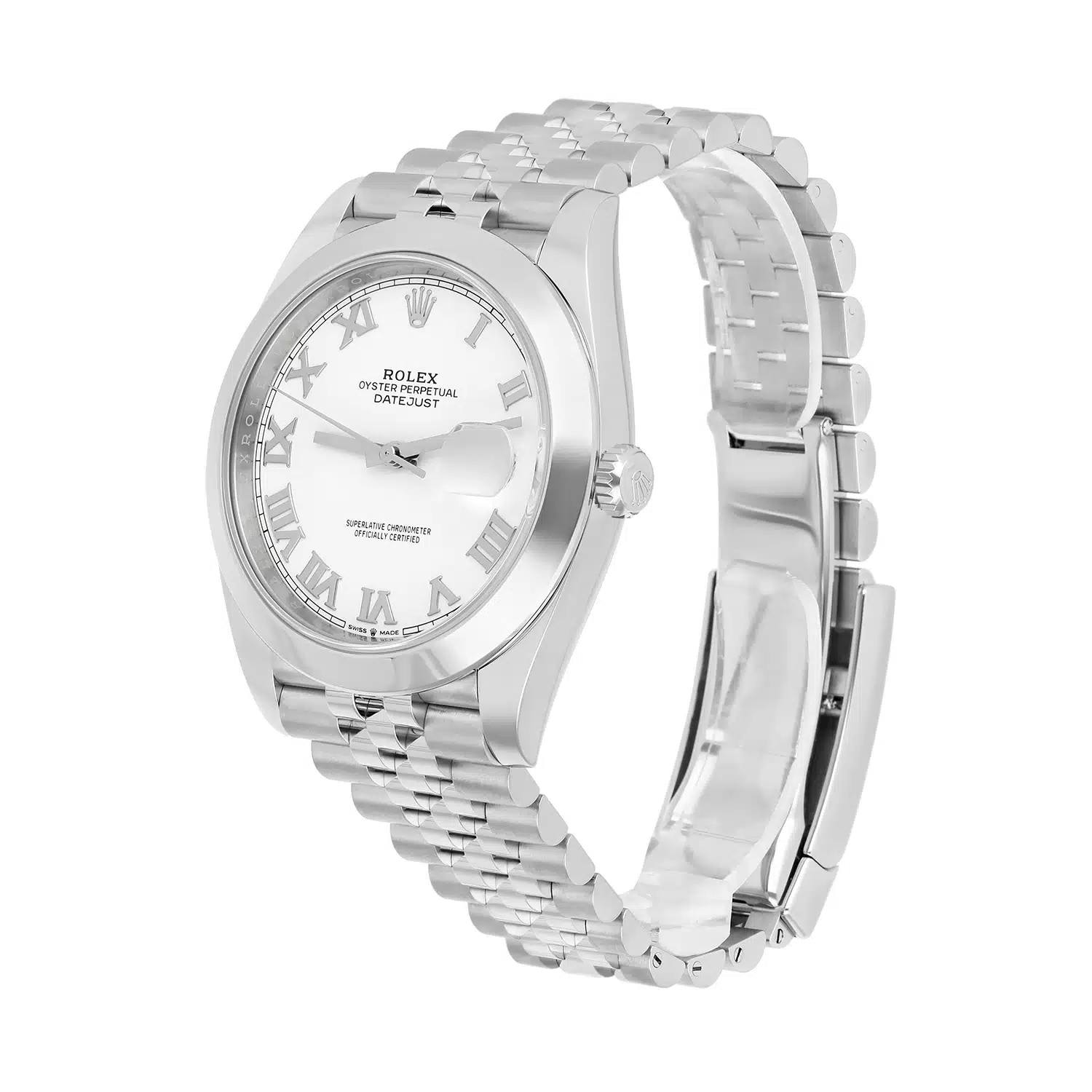 Rolex Datejust 126300-0016 41 Steel White Roman Dial Mens Jubilee Watch Complete – image 5