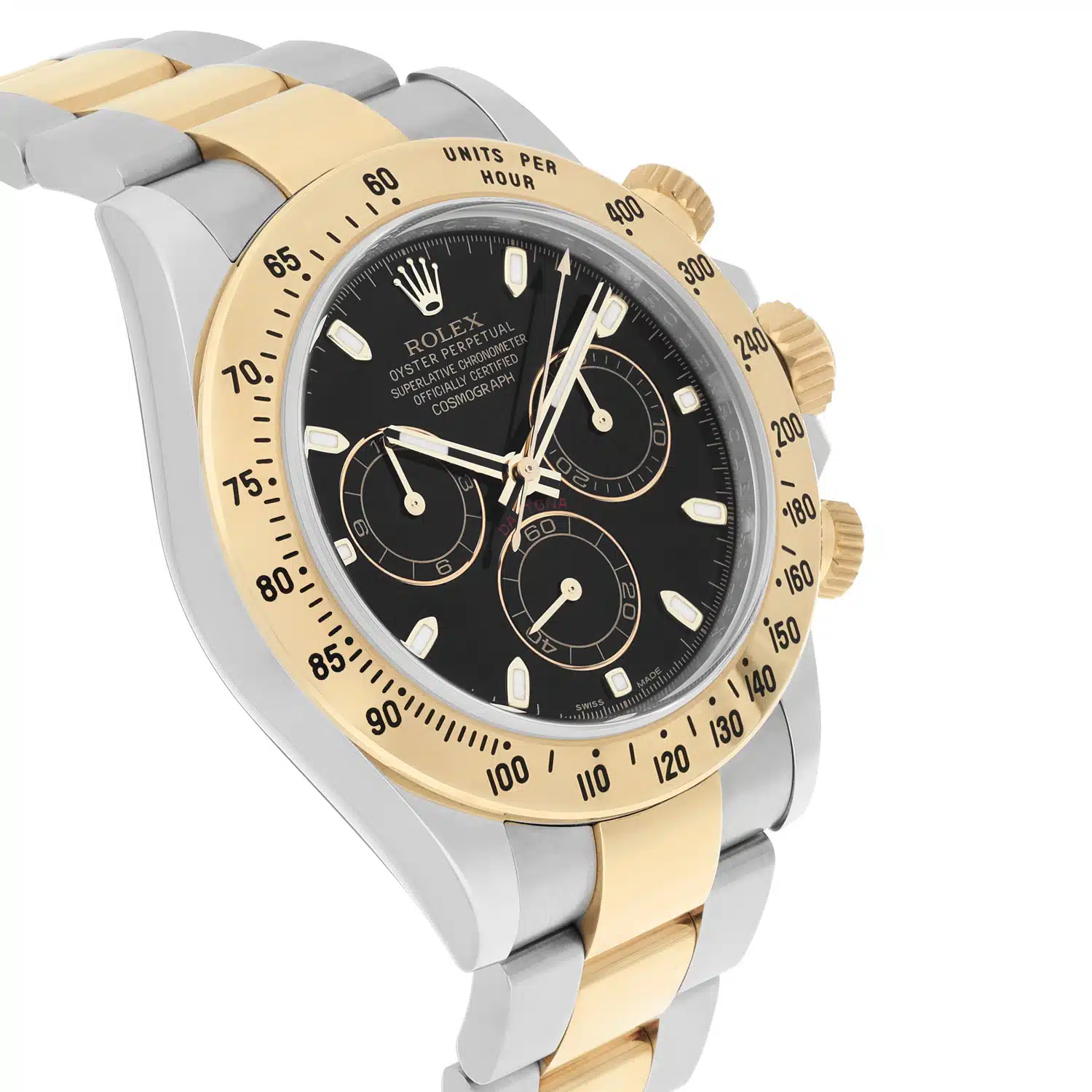 Rolex Daytona Stainless Steel Yellow Gold Black Dial Mens Watch 116523 – image 5
