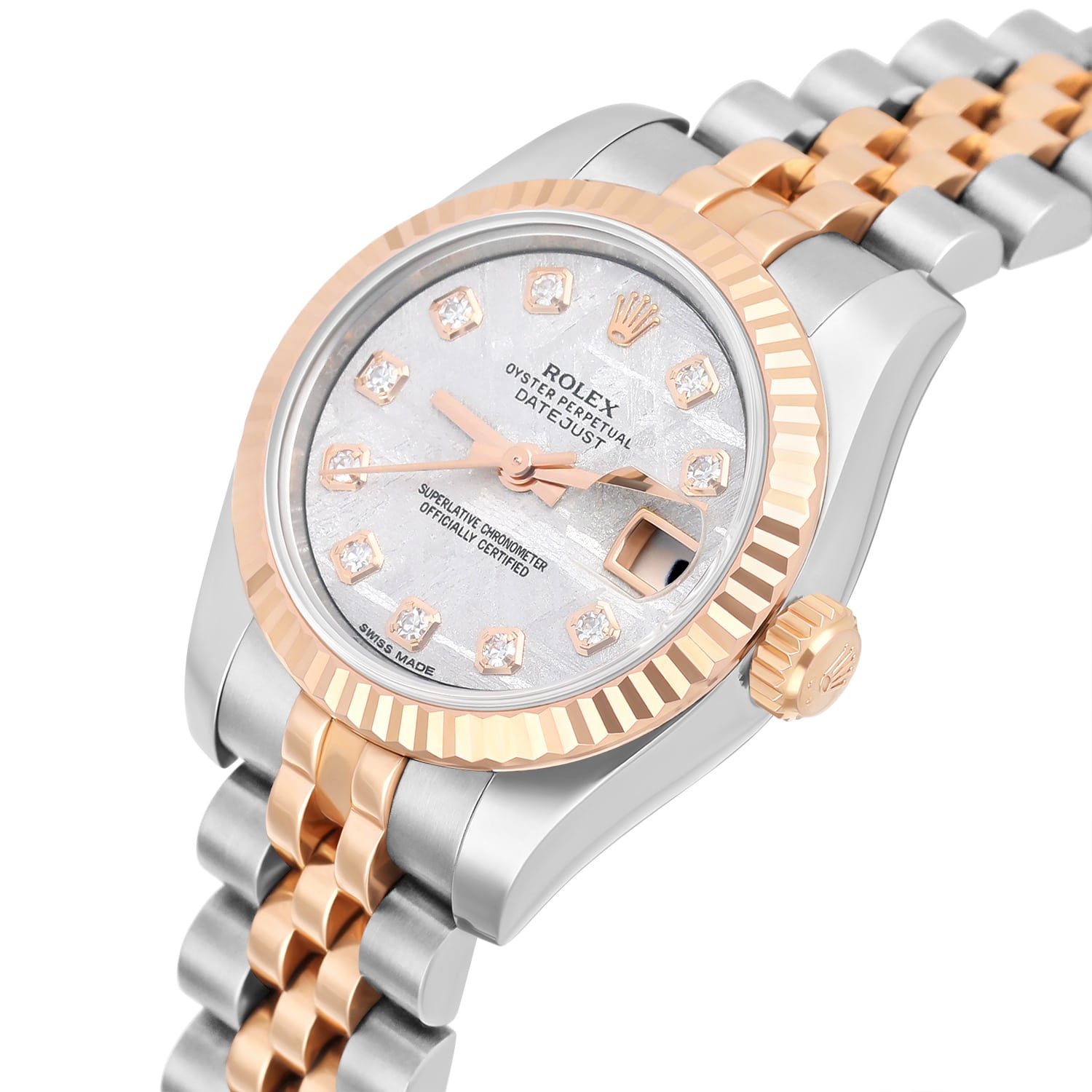 Rolex Lady-Datejust 26mm Stainless Steel & Rose Gold 179171 Meteorite Diamond