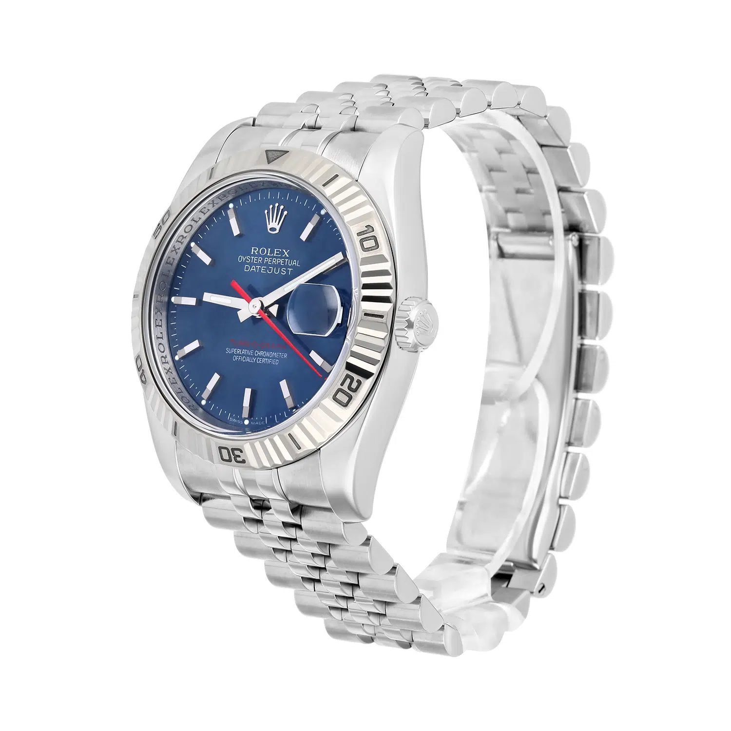 Rolex Datejust Turn-0-Graph 116264 36mm White Gold with Blue Dial Watch – image 5