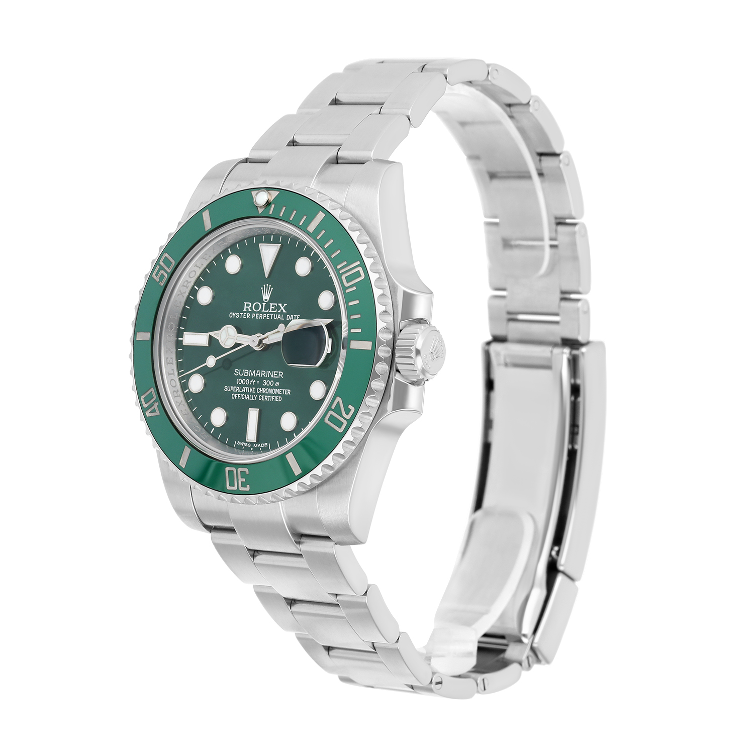 Rolex Submariner Date 40mm 116610LV HULK Steel Green Ceramic Bezel-Green Dial