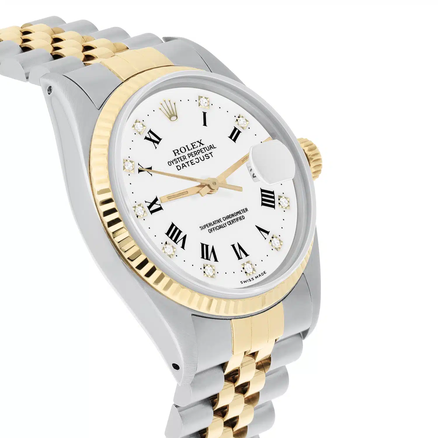 Rolex Datejust 36mm Two Tone White Diamond Dial Jubilee 16233 Circa 1990 – image 5