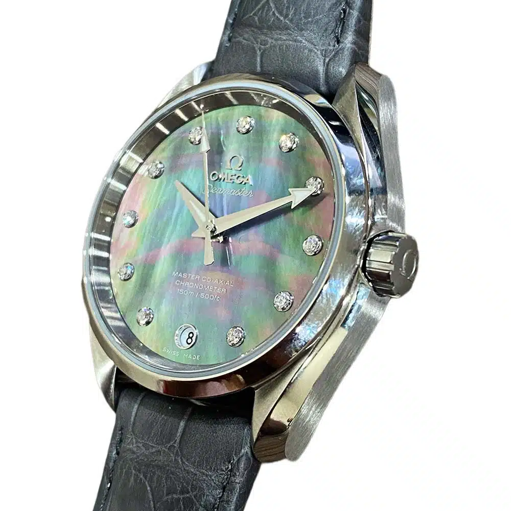 Omega Seamaster Aqua Terra  231.13.39.21.57.001 Stainless Steel with Black Leather Watch – image 2