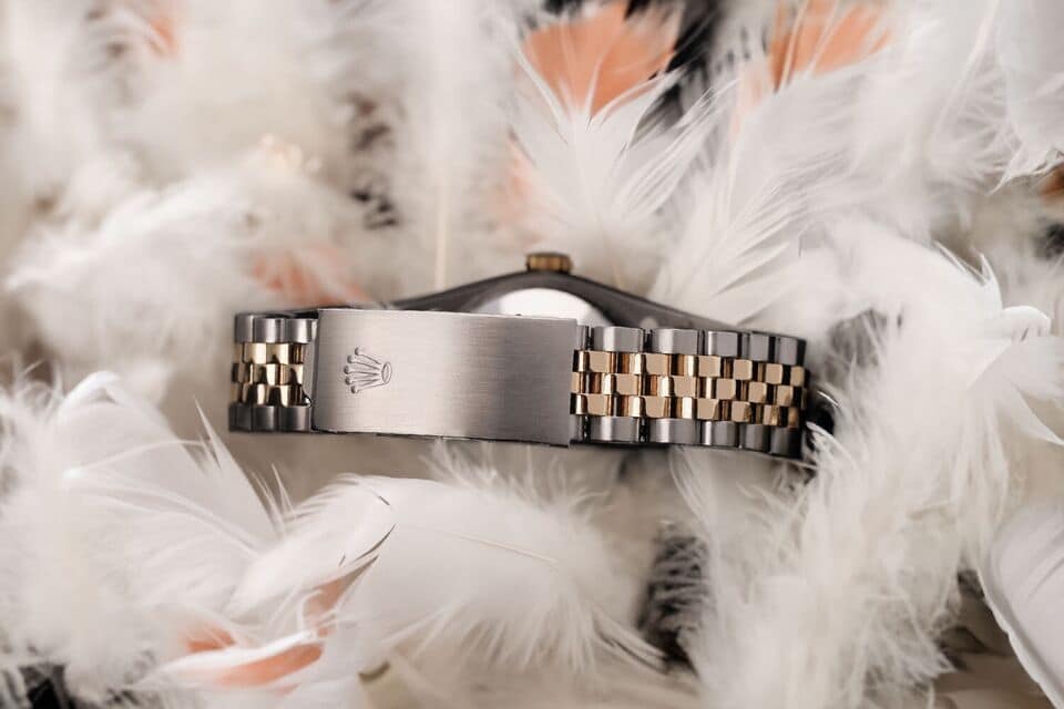 Rolex Datejust 31 Champagne Roman Dial 2 Tone Watch with Diamond Bezel 68273