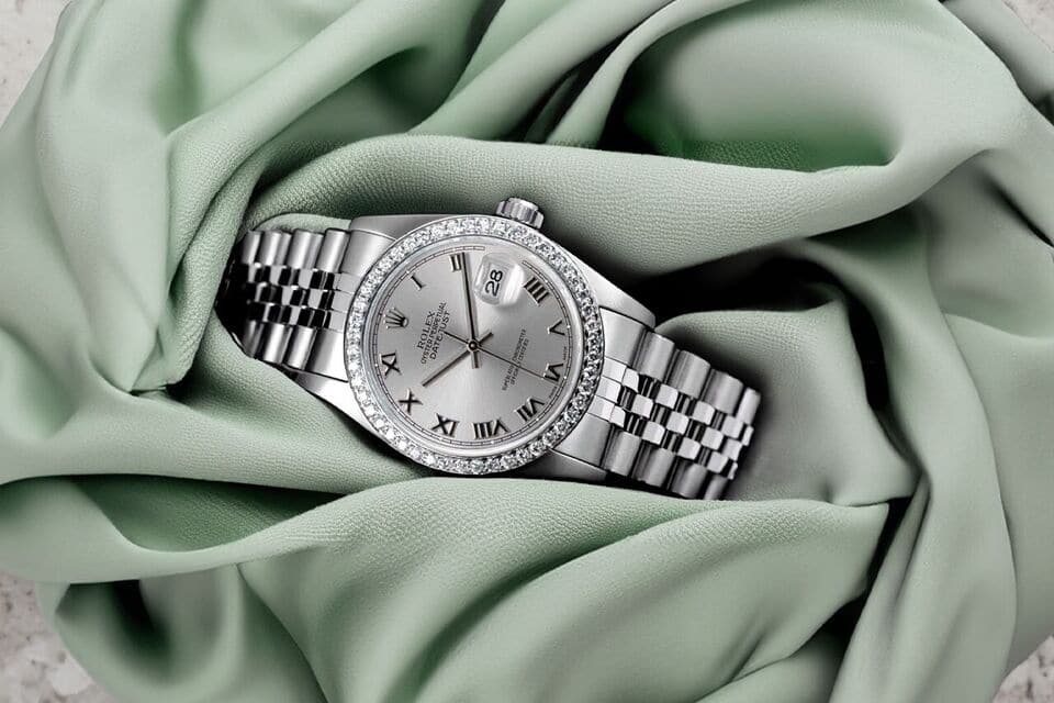 Rolex Datejust 31 Silver Roman Dial Diamond Bezel Stainless Steel Watch 68274