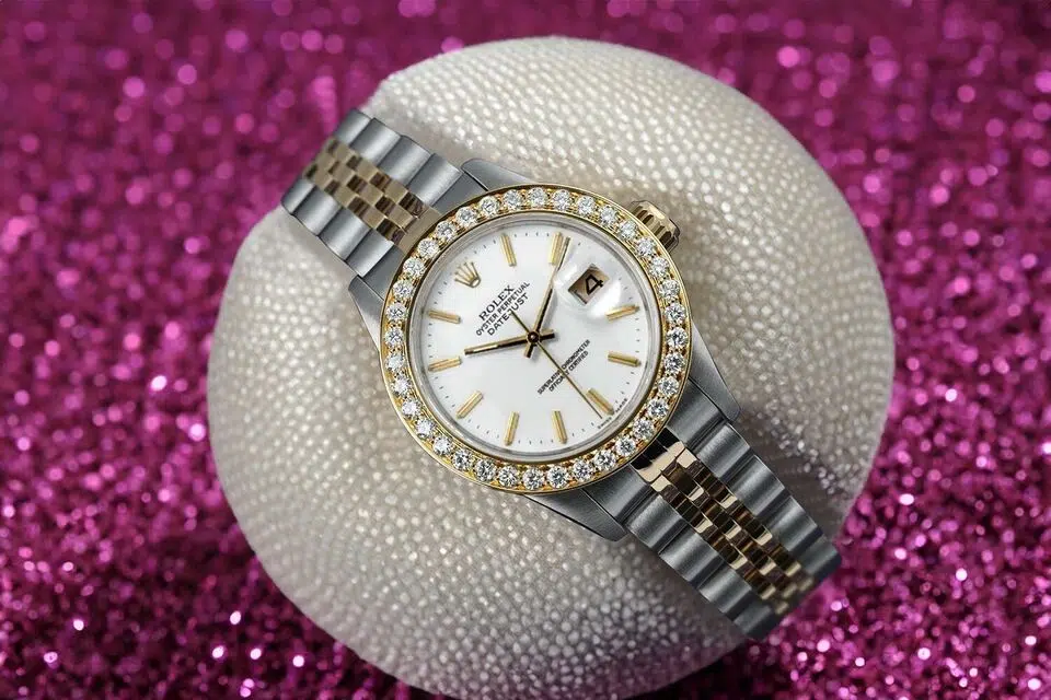 Rolex Lady-Datejust 26 mm White Index Dial Two Tone Ladies Diamond Watch 69173 – image 5