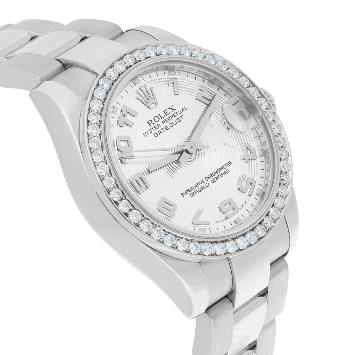 Rolex Lady-Datejust 178240 31mm Stainless Steel Diamond Bezel with Concentric Silver Dial Watch – image 5