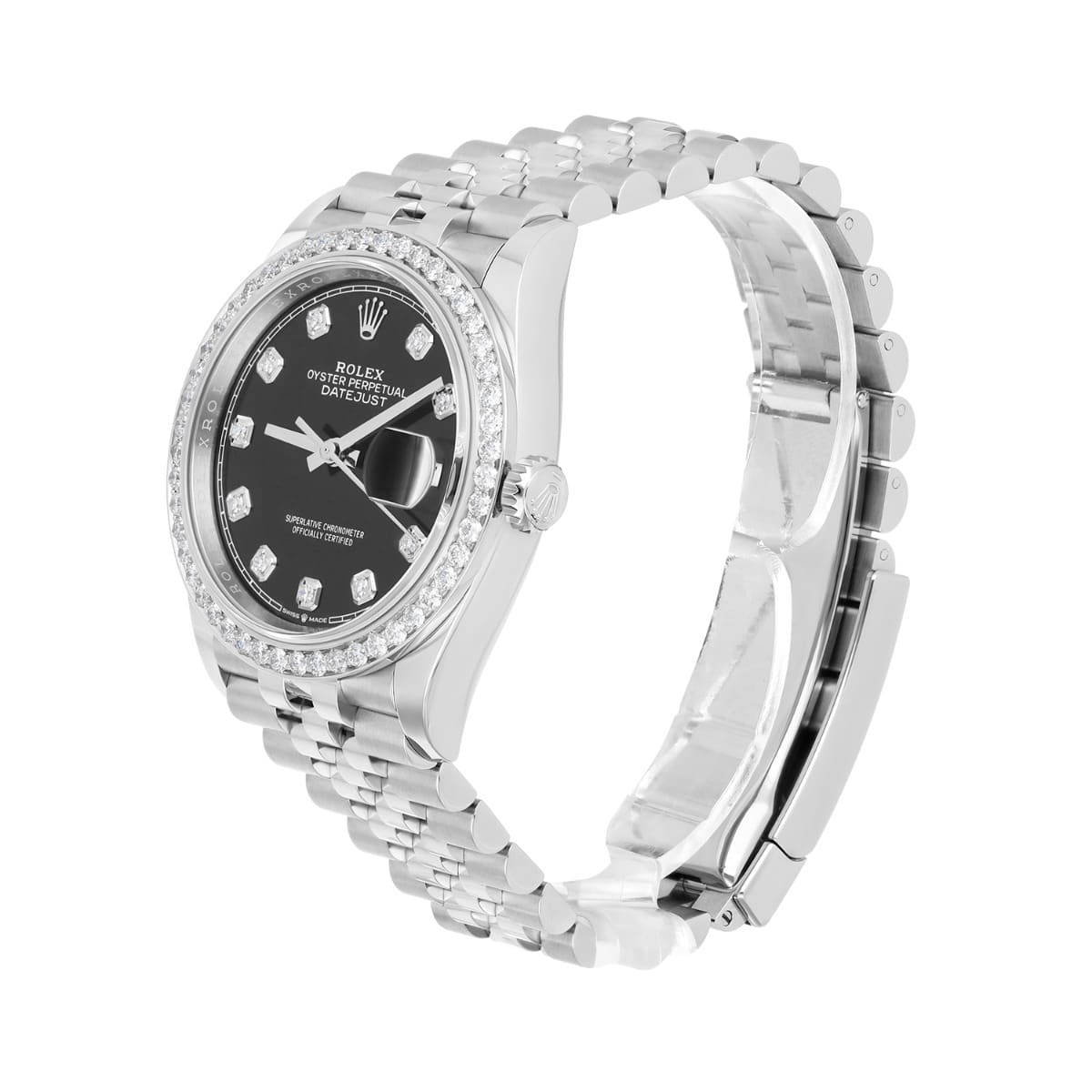 Rolex Datejust 126234 Black 36mm Stainless Steel Jubilee Watch