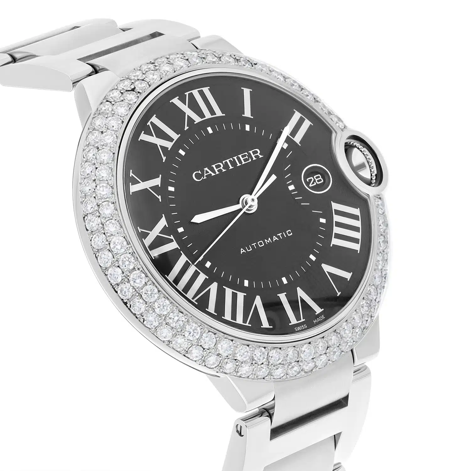Cartier Ballon Bleu W6920042 Automatic Grey Dial Stainless Steel Diamond Watch – image 5