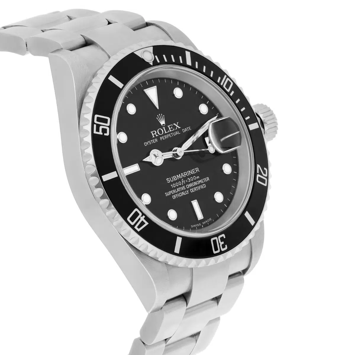 Rolex Men's Submariner Date 16610 Stainless Steel 40MM Black Dial Oyster Watch 1998 – image 6
