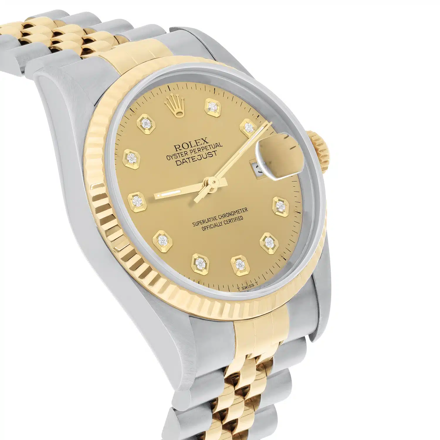 Rolex Datejust 36mm Two Tone Champagne Diamond Dial Jubilee 16233 Circa 1995 – image 5