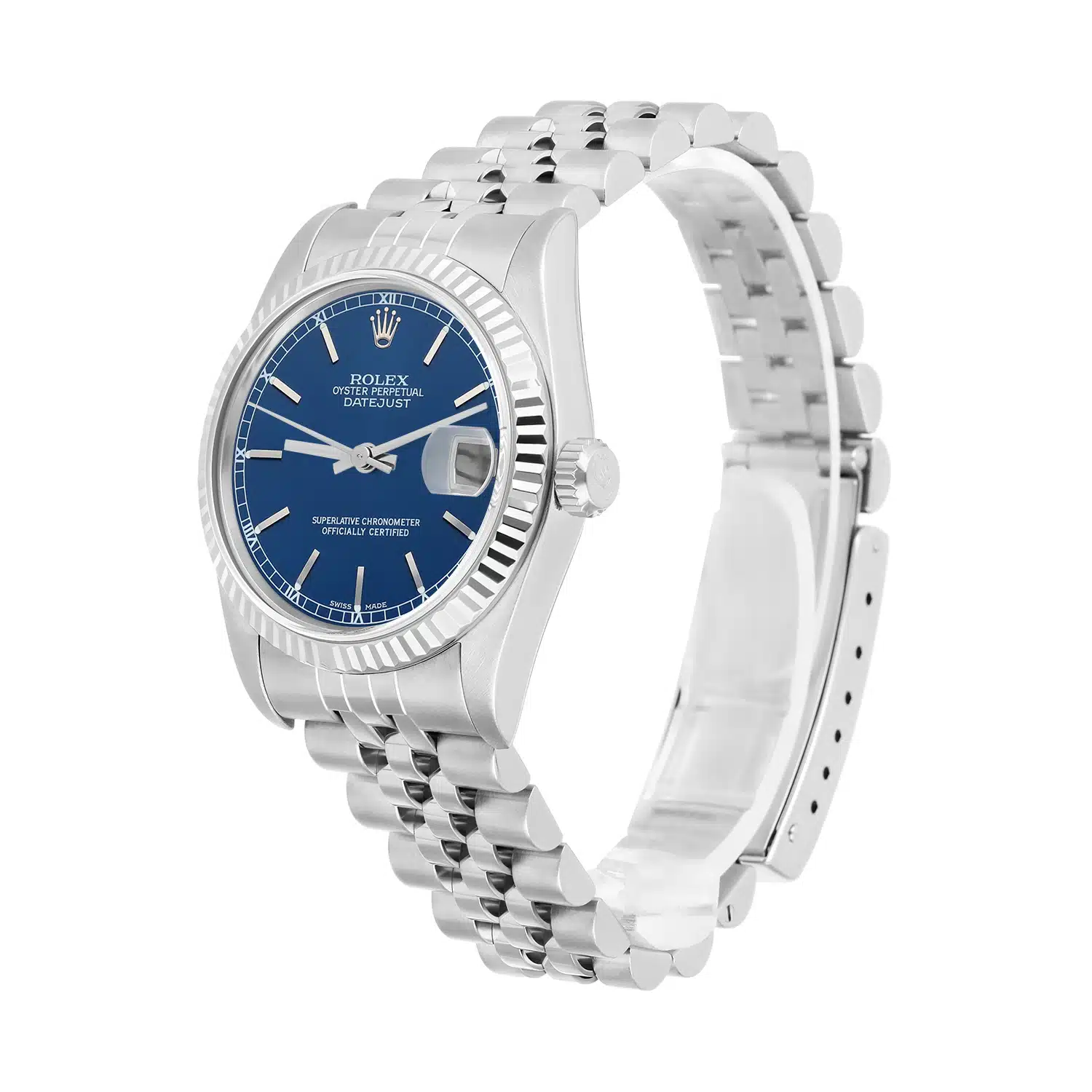 Rolex Datejust 31mm 68274 Blue Index Dial Stainless Steel Watch W/G Bezel Circa 1997 – image 5