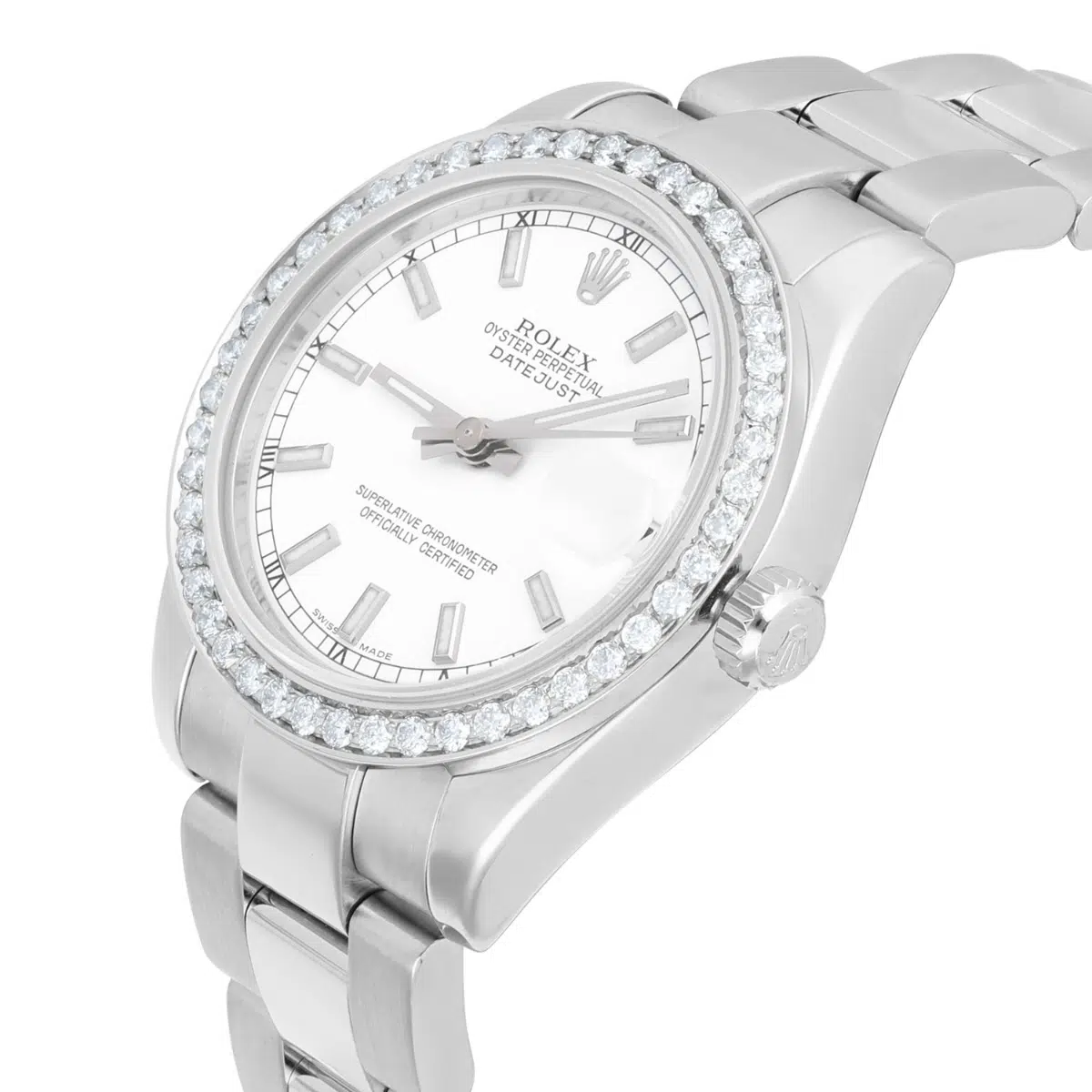 Rolex Lady-Datejust 178240 31mm Stainless Steel White Dial with Diamond Bezel – image 6