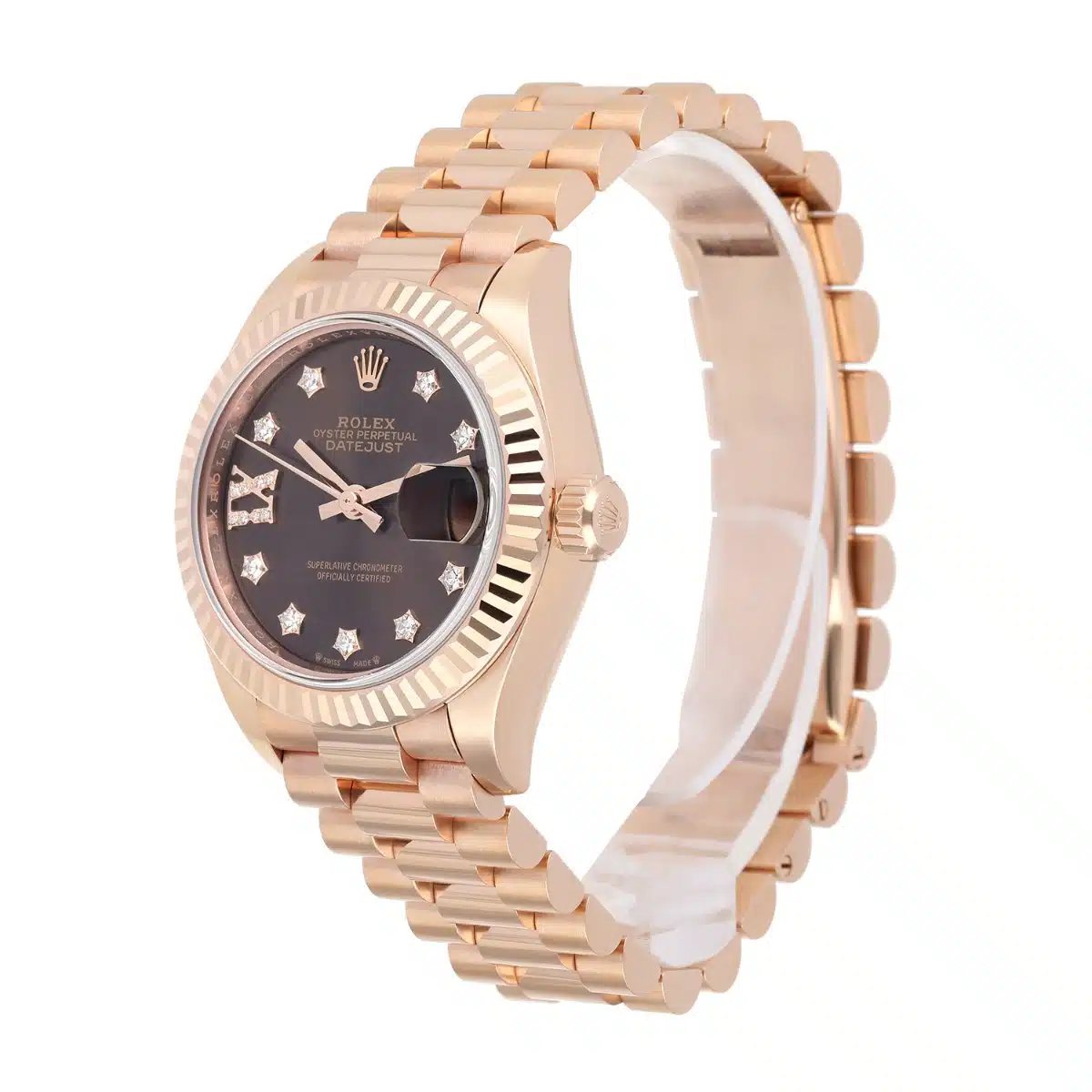 Rolex Lady-Datejust 28mm Everose Gold Women's Watch 279175 Presidential Band – image 5