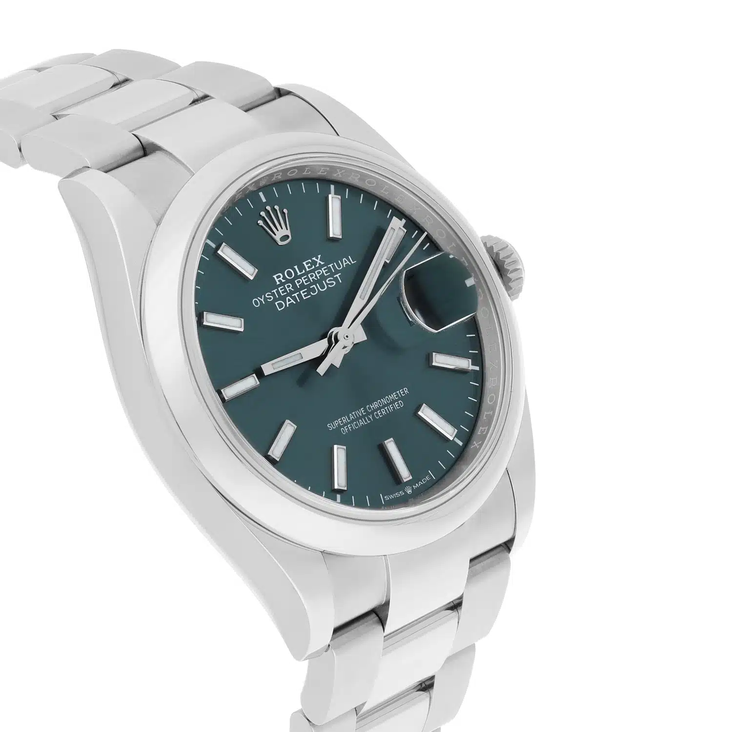 Rolex 126200 Datejust 36mm Green Index Dial Oyster Bracelet 2022 COMPLETE MINT – image 5
