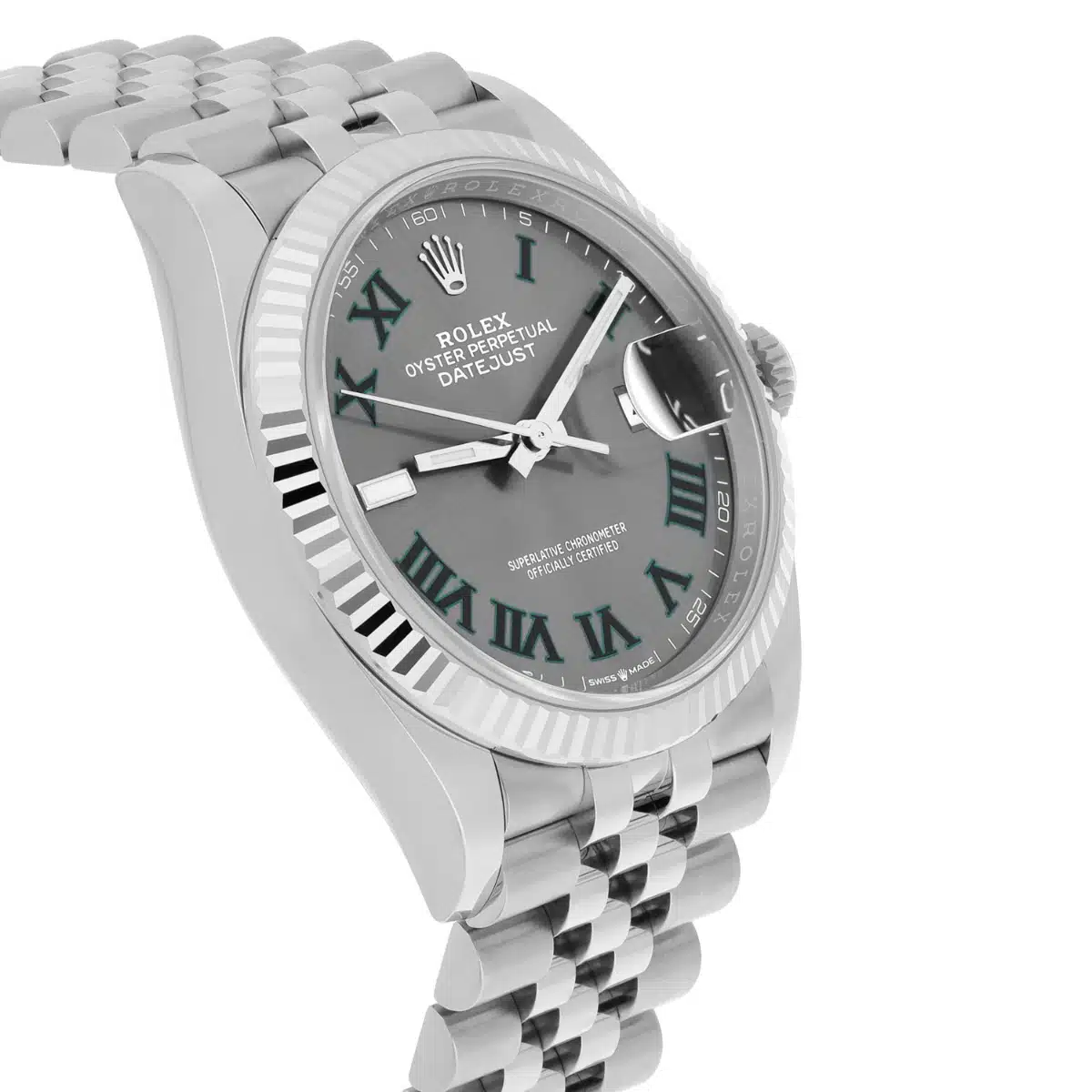 Rolex Datejust 126234 36mm Wimbledon Dial Jubilee Bracelet Stainless Steel Watch – image 5