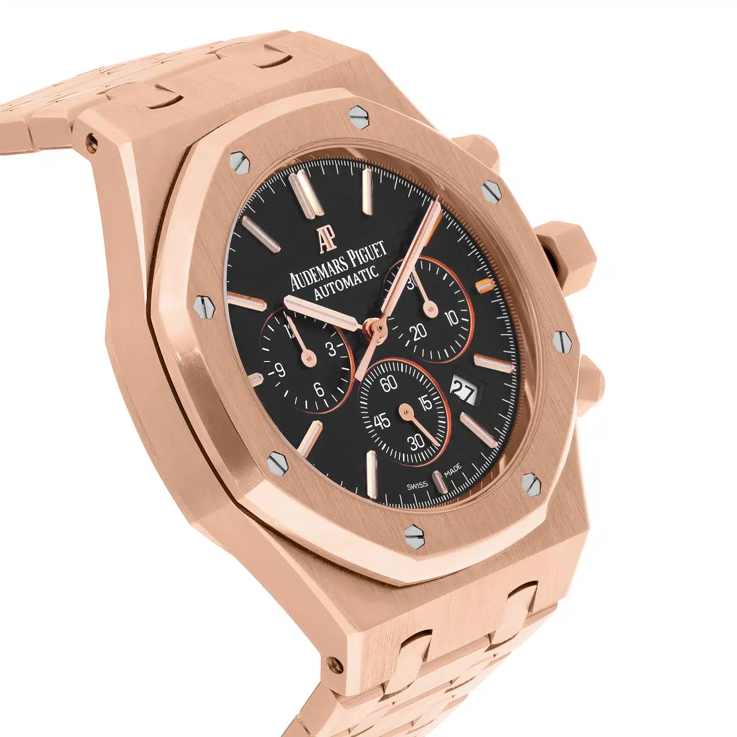 Audemars Piguet Royal Oak 26320OR.OO.1220OR.01 Chrono Rose Gold Black Mens Watch – image 5