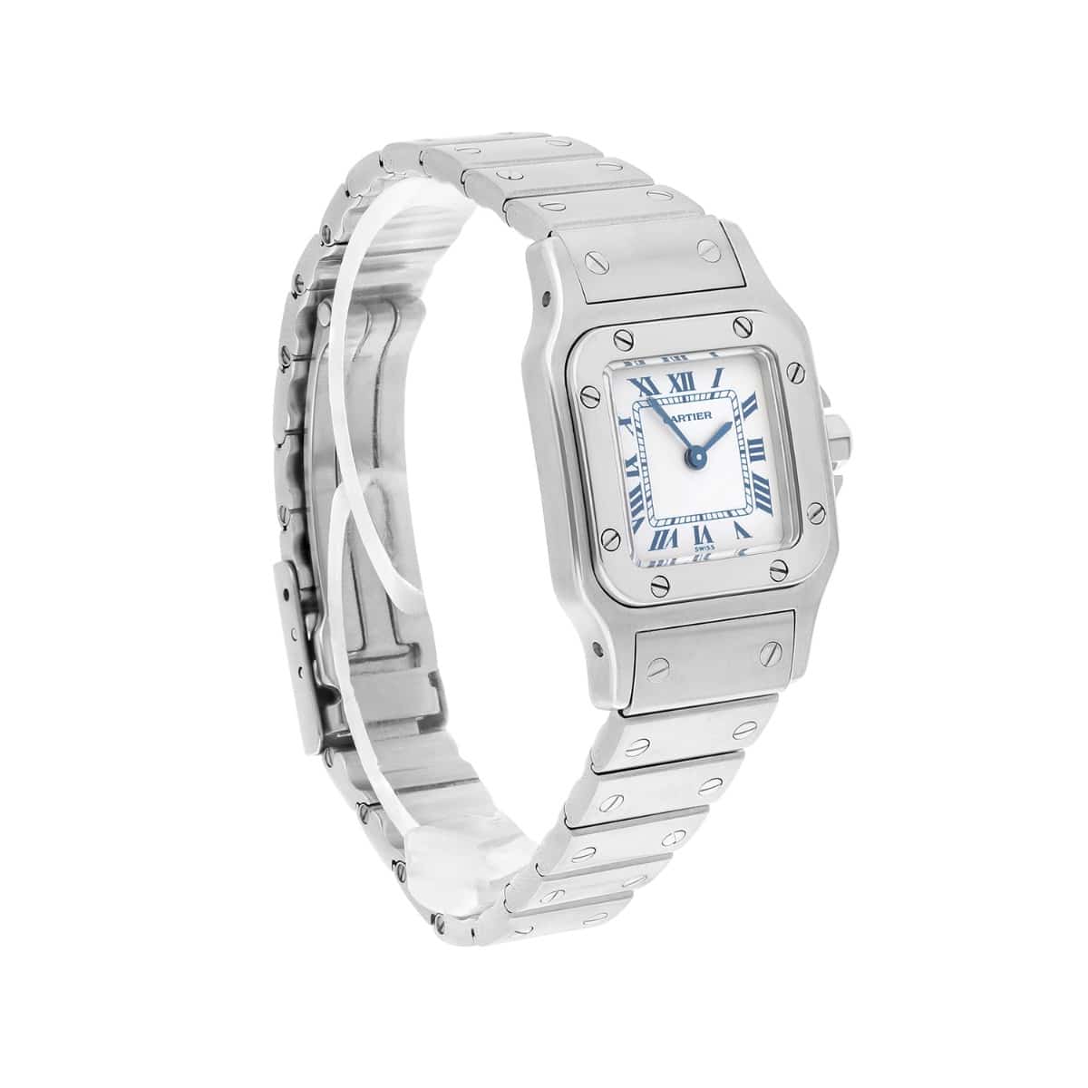 Cartier Santos Galbee W20056D6/1565 24mm Stainless Steel with Silver Dial Ladies Watch