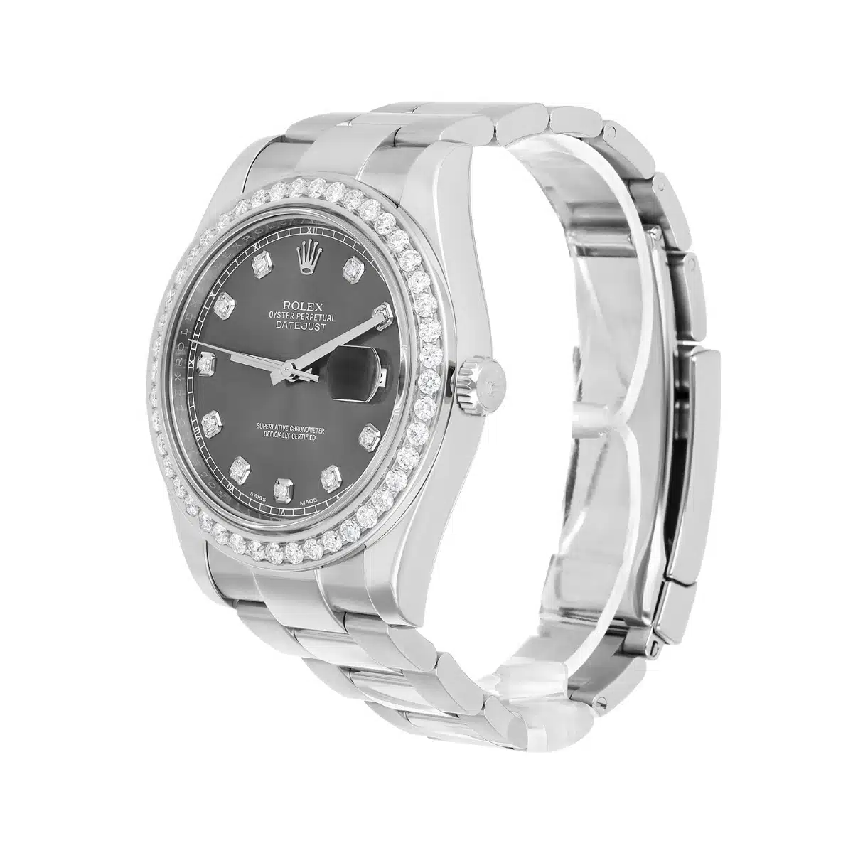 Rolex Datejust 41mm II Steel/18k WG Rhodium Diamond Dial Watch Oyster 116334 – image 3