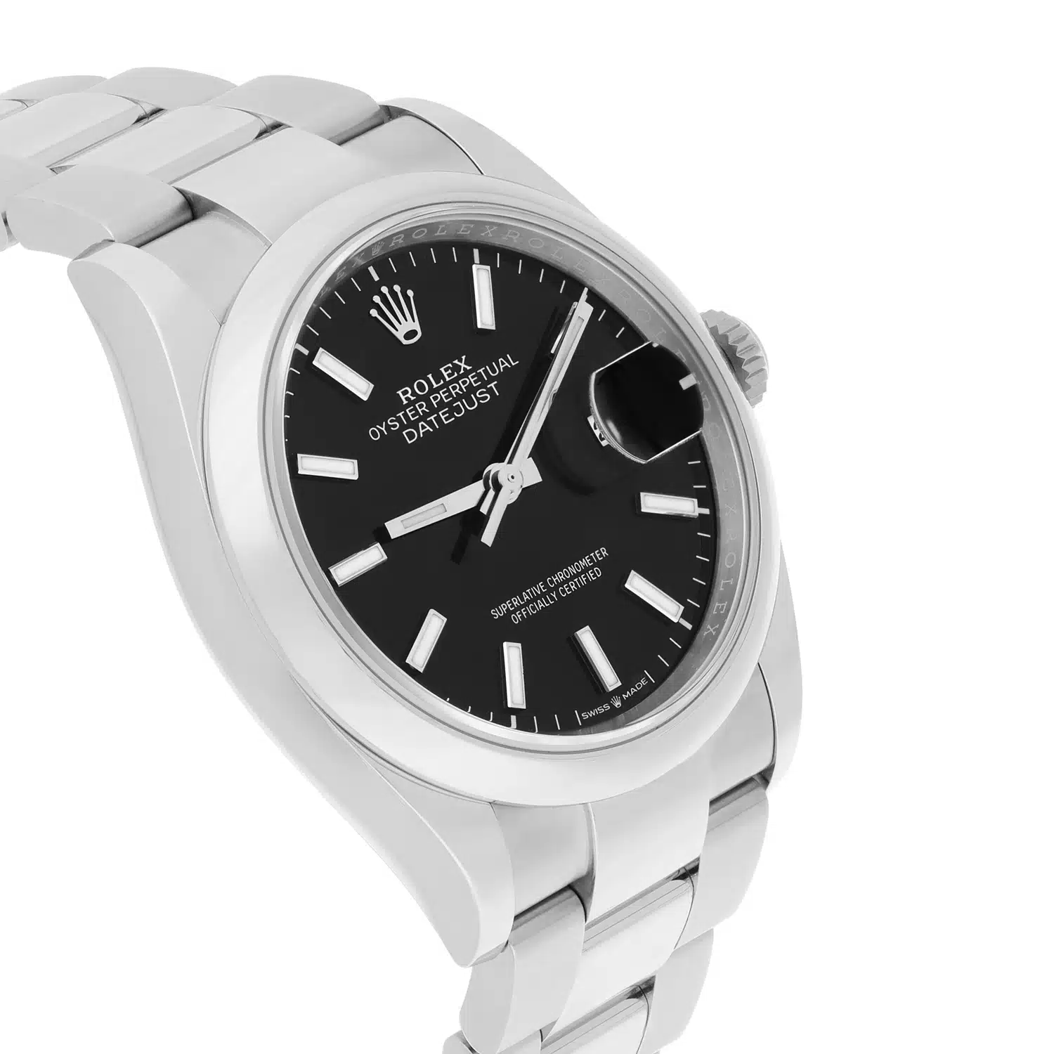 Rolex 126200 Datejust 36mm Black Index Dial Oyster Bracelet 2022 COMPLETE MINT – image 4