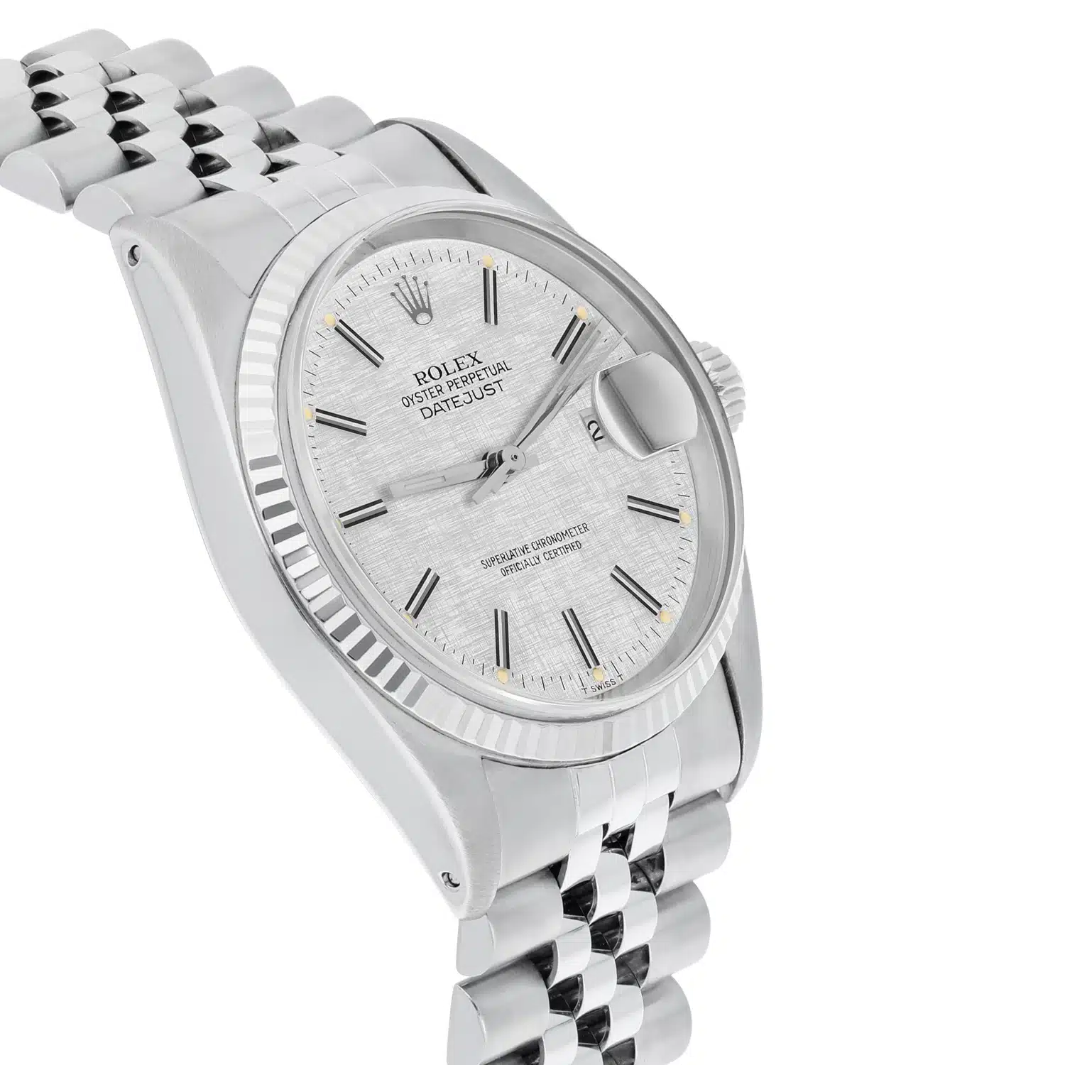 Rolex Datejust 36mm Stainless Steel 16014 Silver Linen Dial, Circa 1987 – image 4