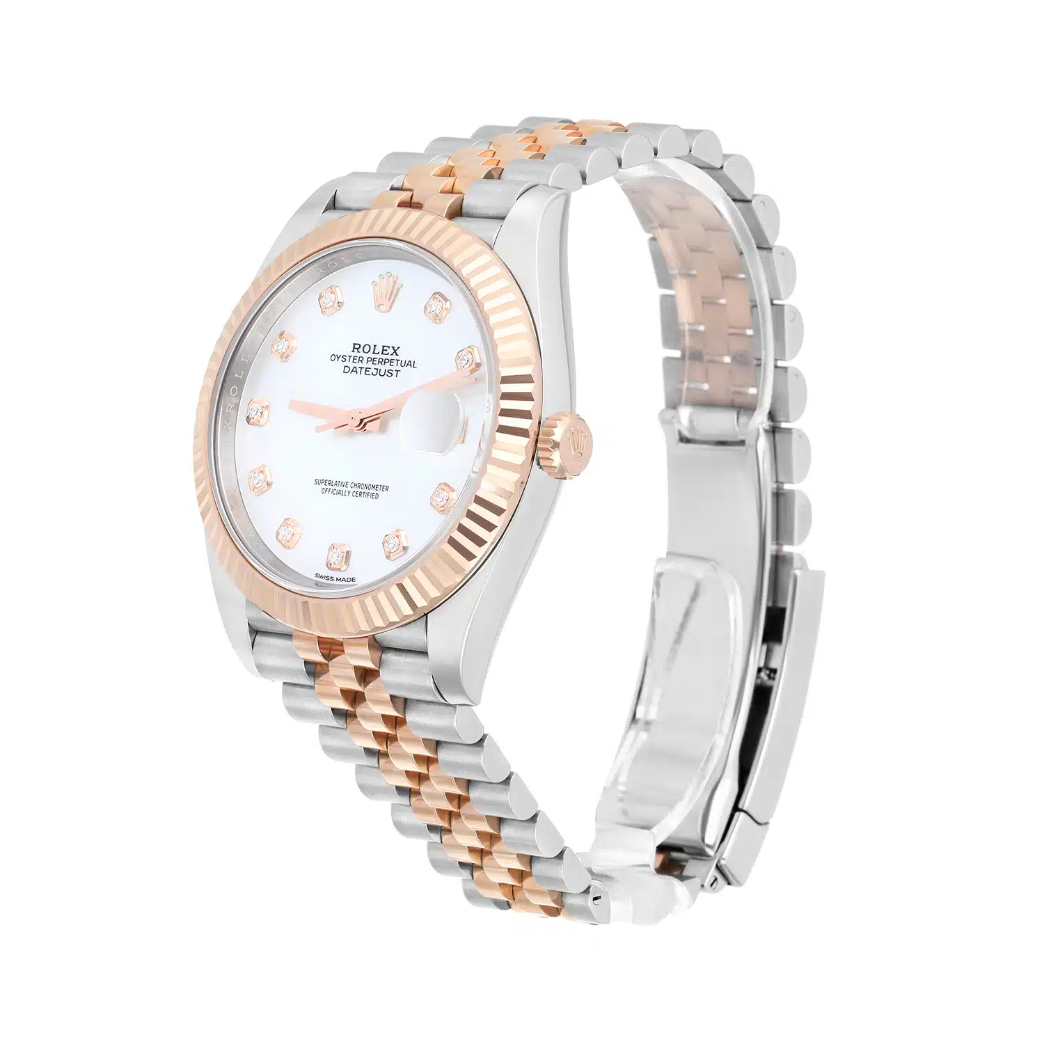 Rolex Datejust 41mm 126331-0014 Steel & Rose Gold Mother of Pearl Diamond Dial MINT – image 6