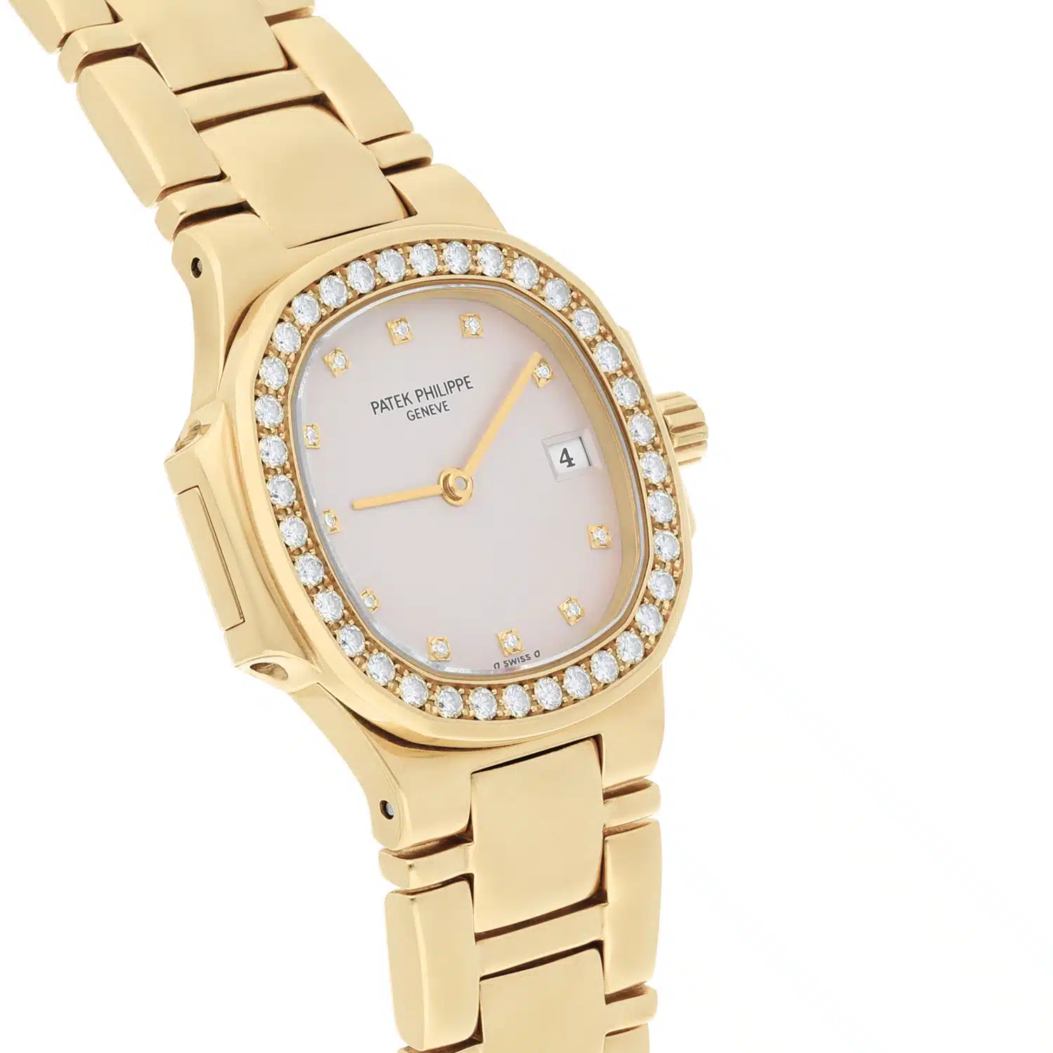Patek Philippe Nautilus 4700/53 18K Yellow Gold and Diamonds 28mm Quartz Watch – image 6