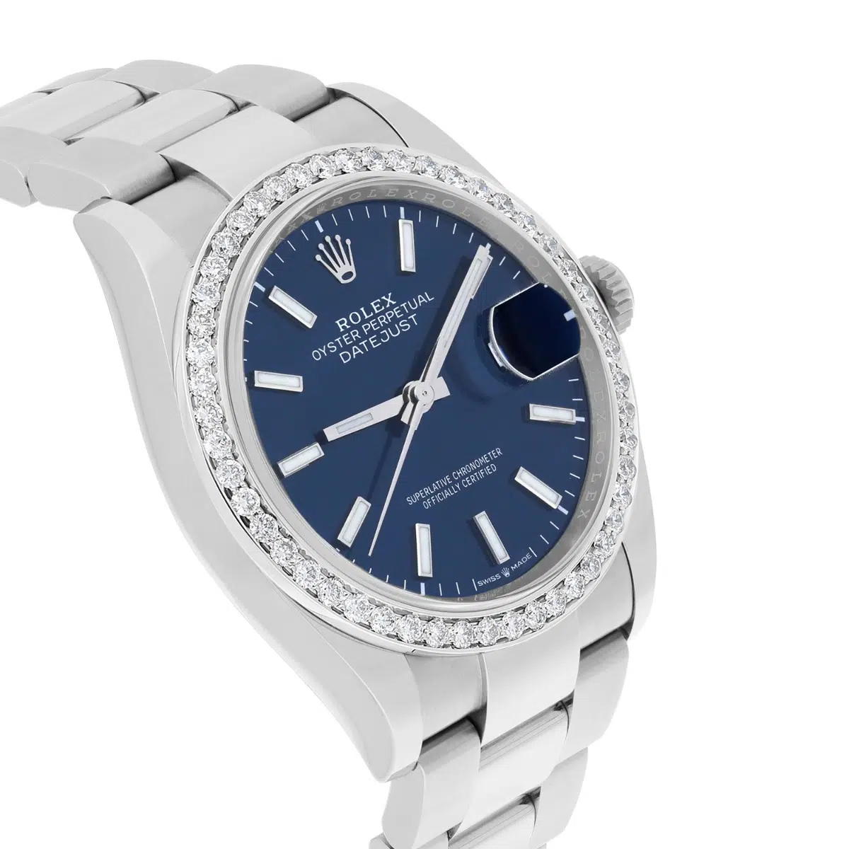 Rolex 126200 Datejust 36mm Blue Index Dial Oyster Bracelet 2021 COMPLETE MINT – image 5