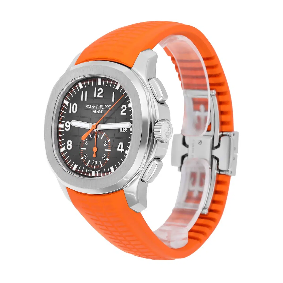Patek Philippe 5968A Aquanaut Chronograph Orange Band Mens Watch Box/Papers – image 4