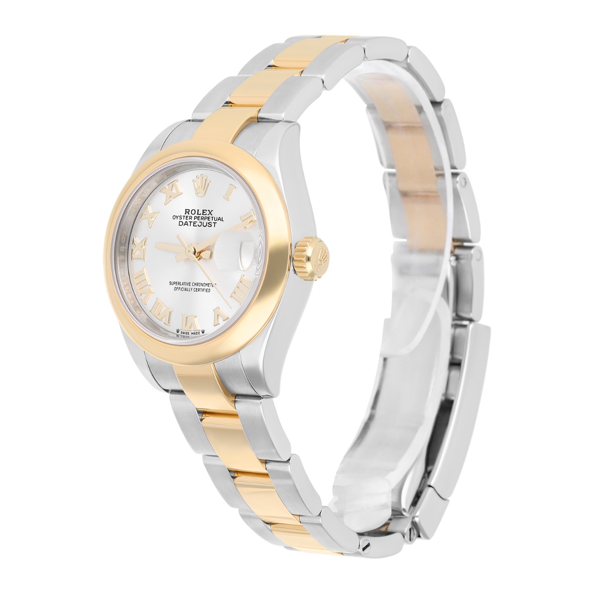 Rolex Lady Datejust 279163 Stainless Steel and Yellow Gold with Silver Roman Dial Ladies Watch