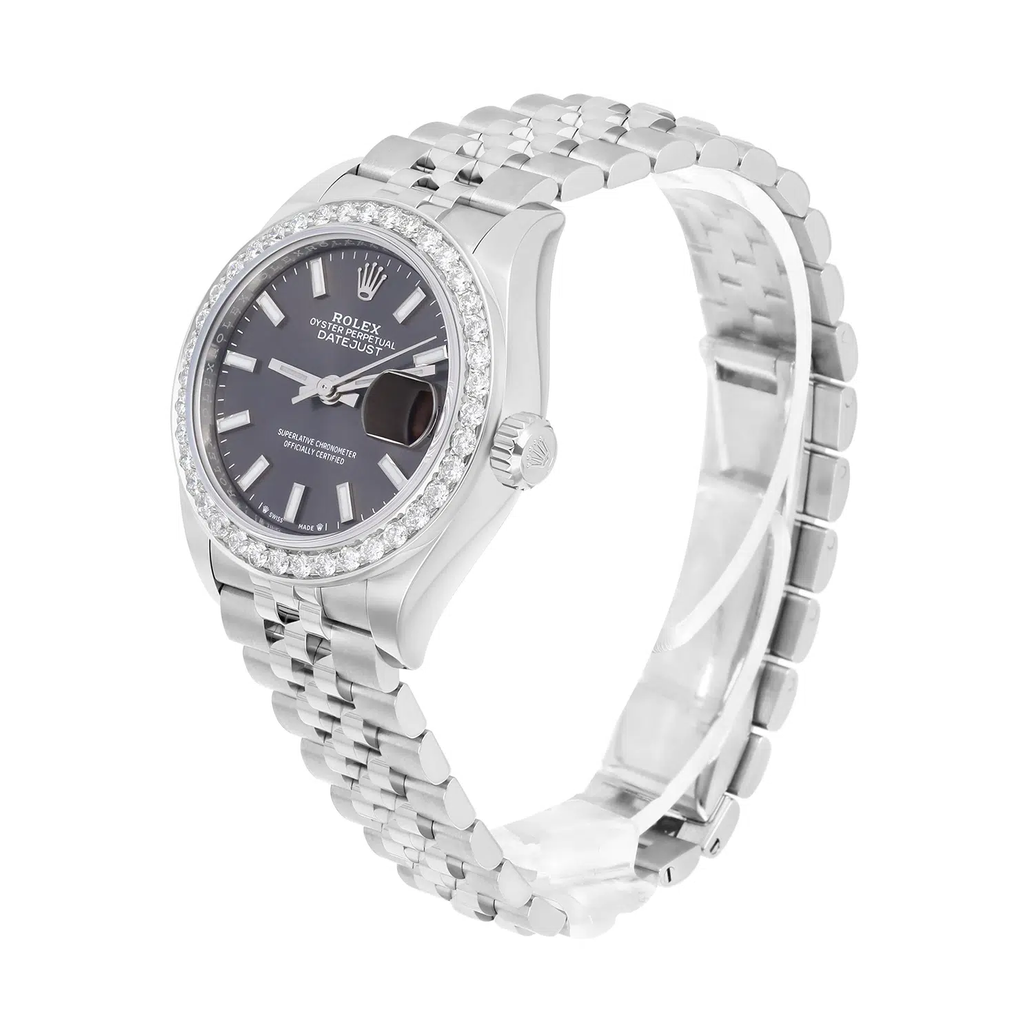 Rolex Datejust 28 Dark Grey Diamond Stainless Steel Jubilee 279160 New 2022 – image 4