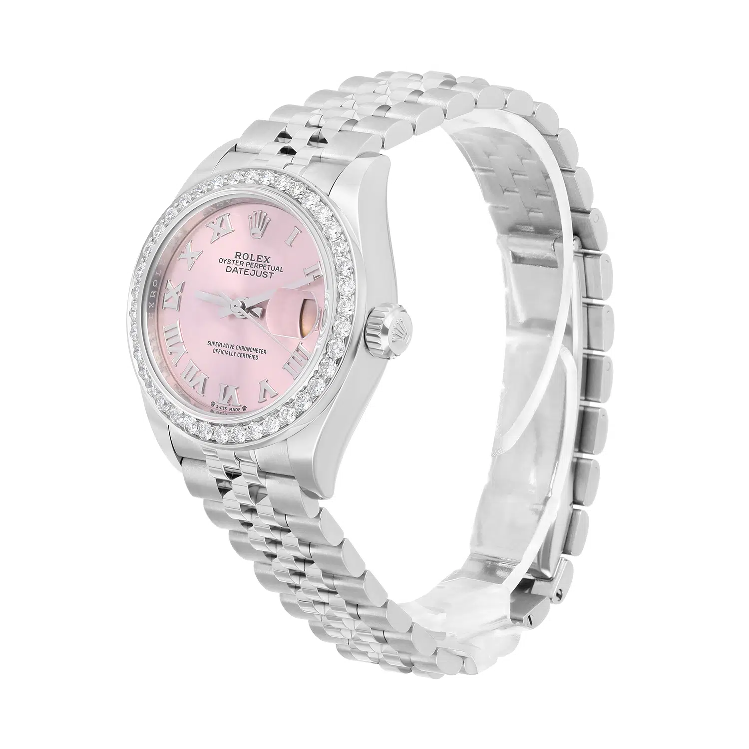 Rolex Datejust 28 Dark Pink Diamond Stainless Steel Jubilee 279160 Unworn – image 4