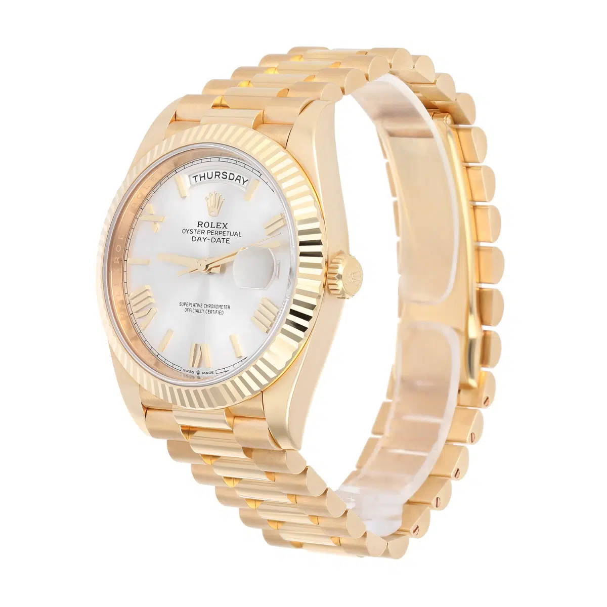 Rolex Day-Date 40 228238-0002 yellow gold President, silver dial - view 3