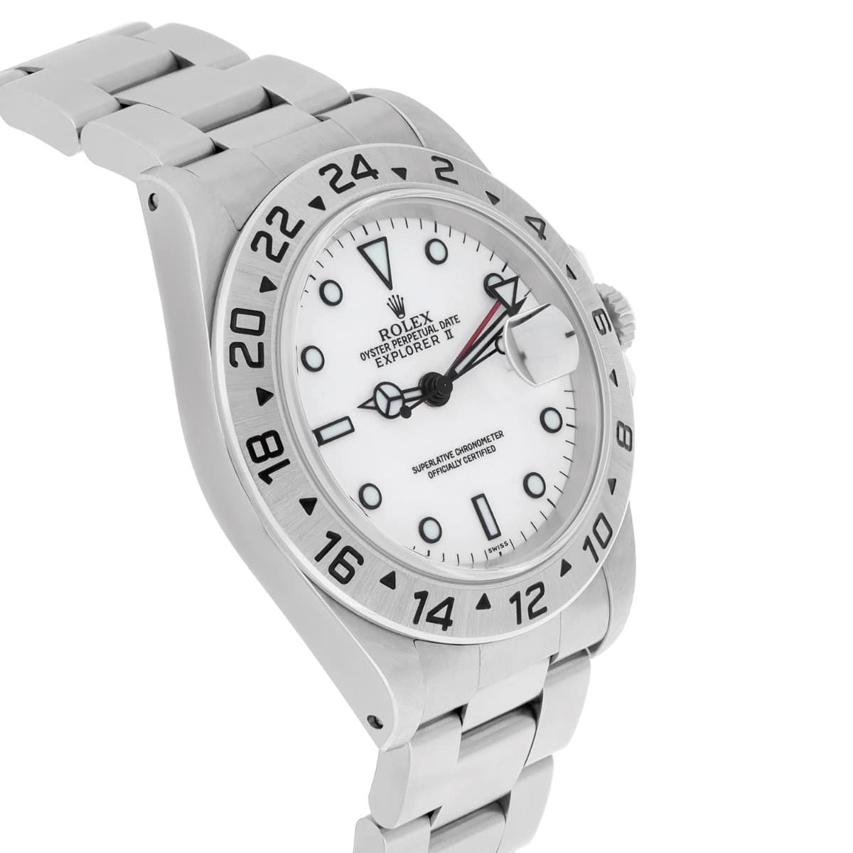 Rolex Explorer II 16570 40mm Stainless Steel White Dial Men's Watch 1999 Papers