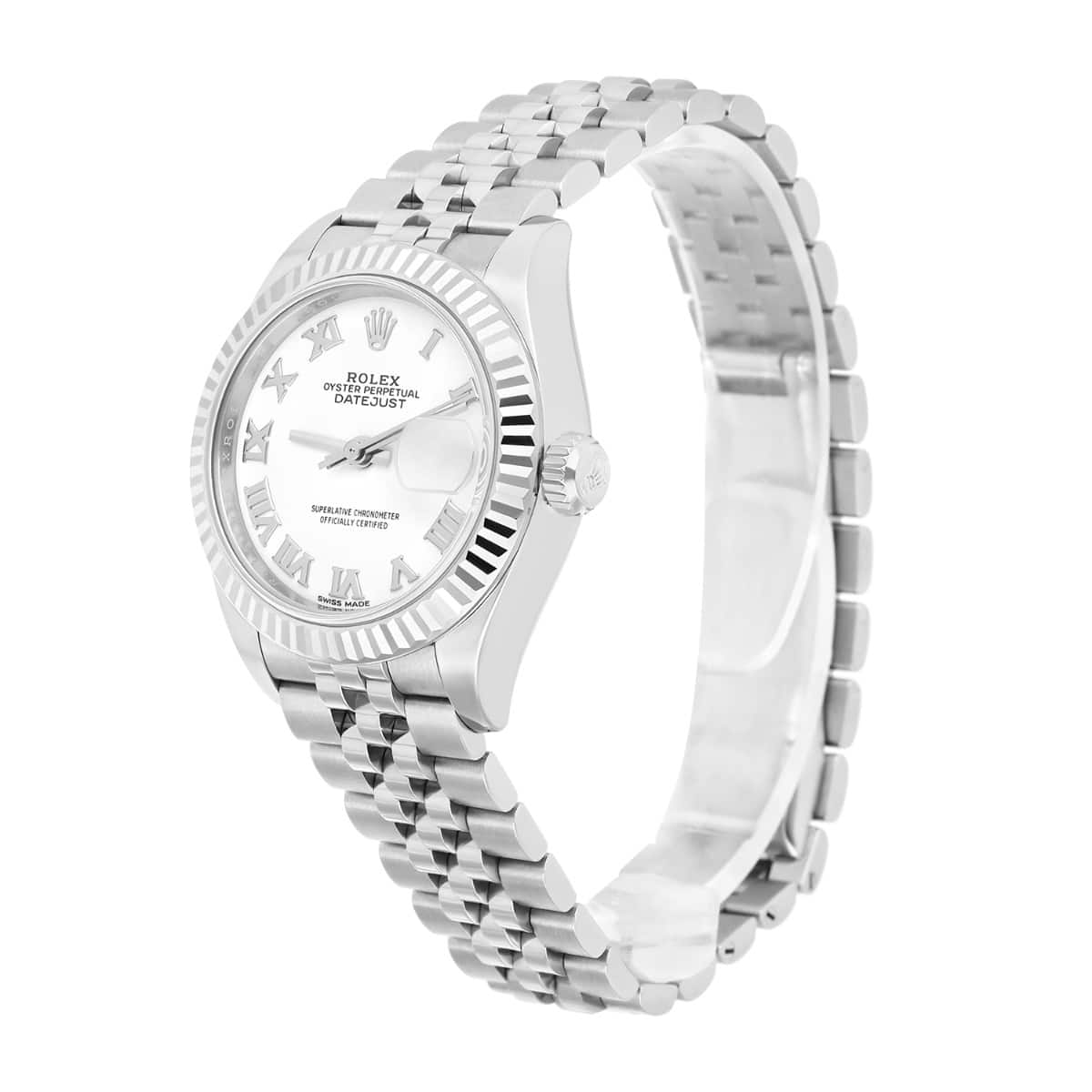 Rolex Datejust 28mm 279174 Ladies Watch White Roman Dial Jubilee Stainless Steel