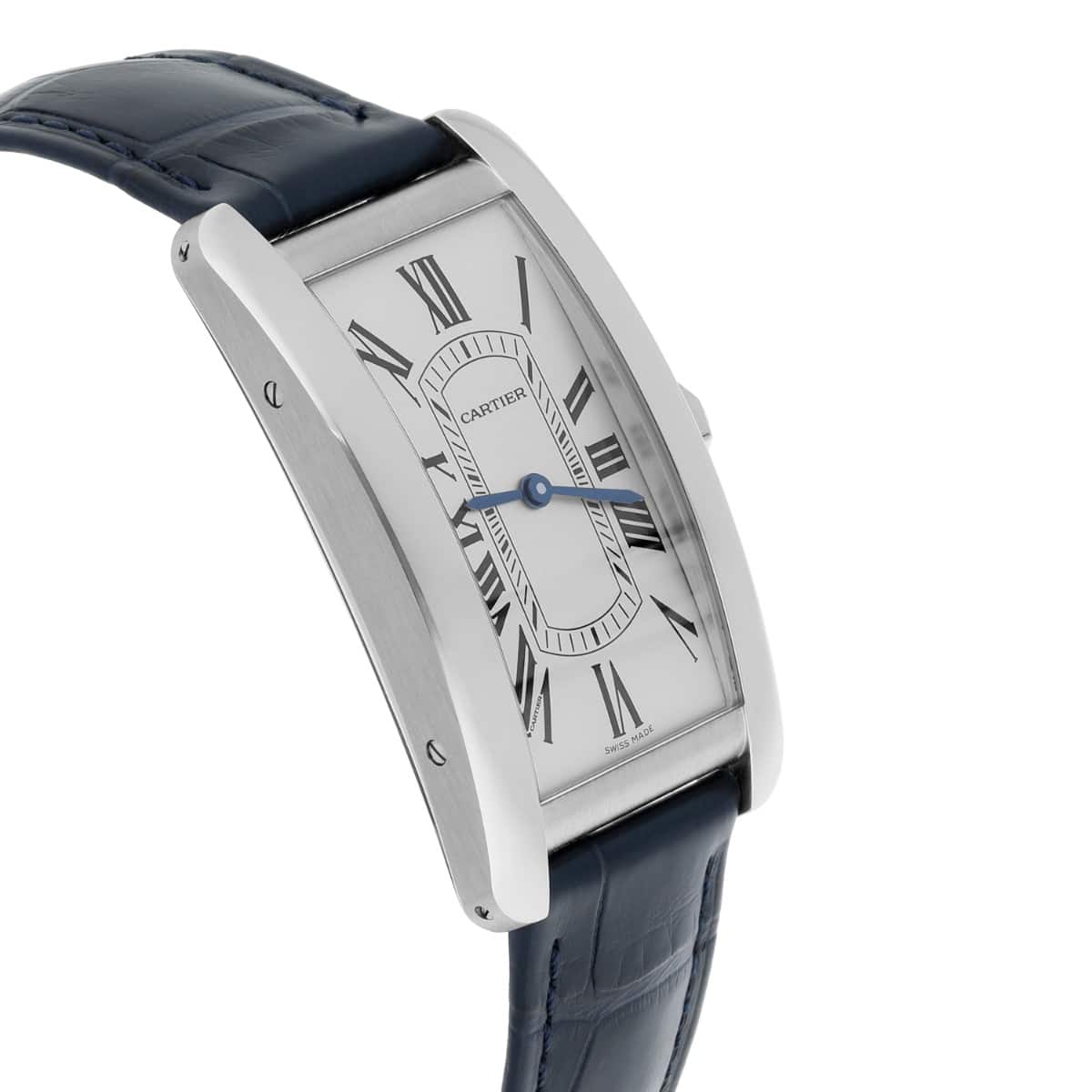 Cartier Tank Americaine Large Model Automatic Silver Dial Men's Watch WSTA0083