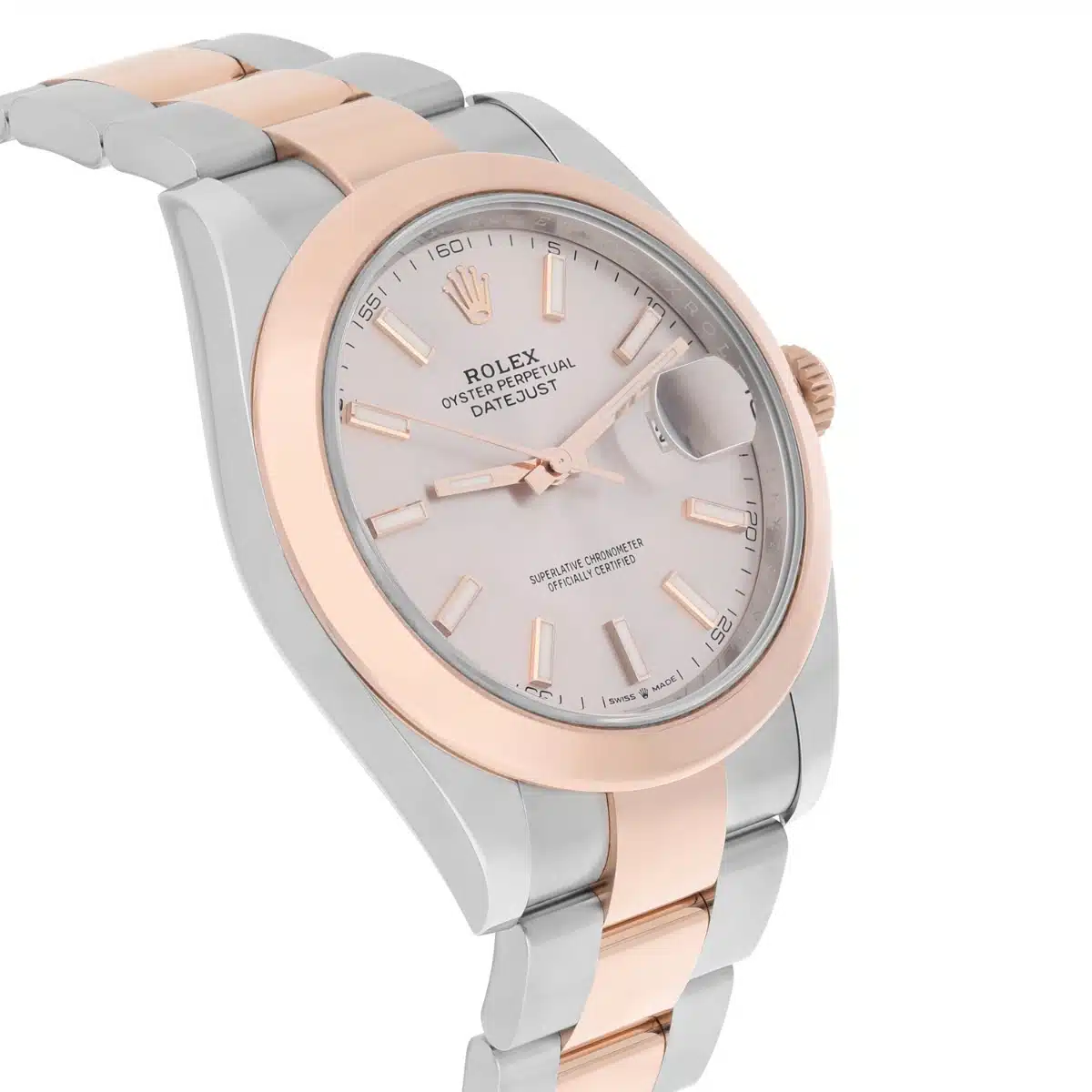 Rolex Datejust 41mm Steel/Everose Gold Mens Watch 126301-0009 Sundust Index Oyster – image 5