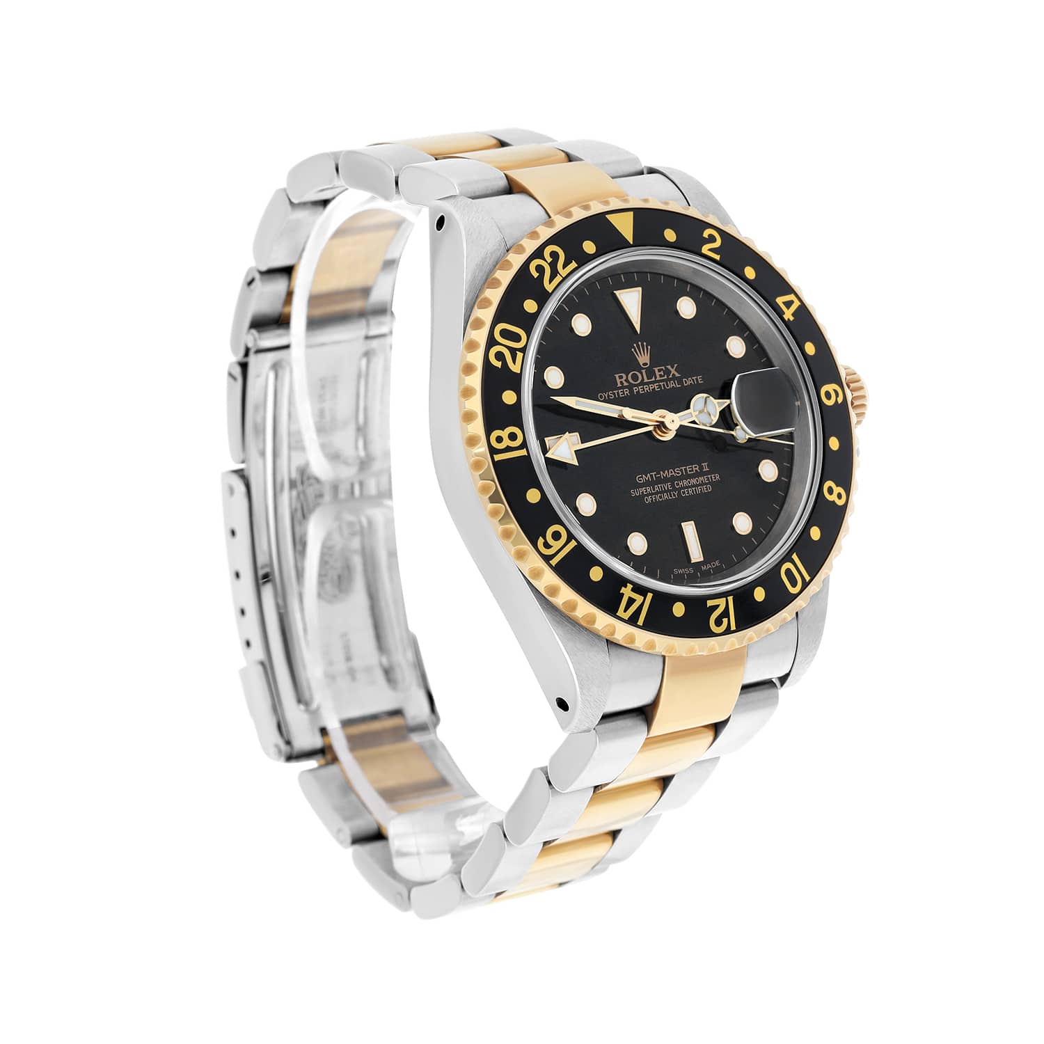 Rolex GMT-Master II 16713 18K & Stainless Steel Black Dial 40mm Watch