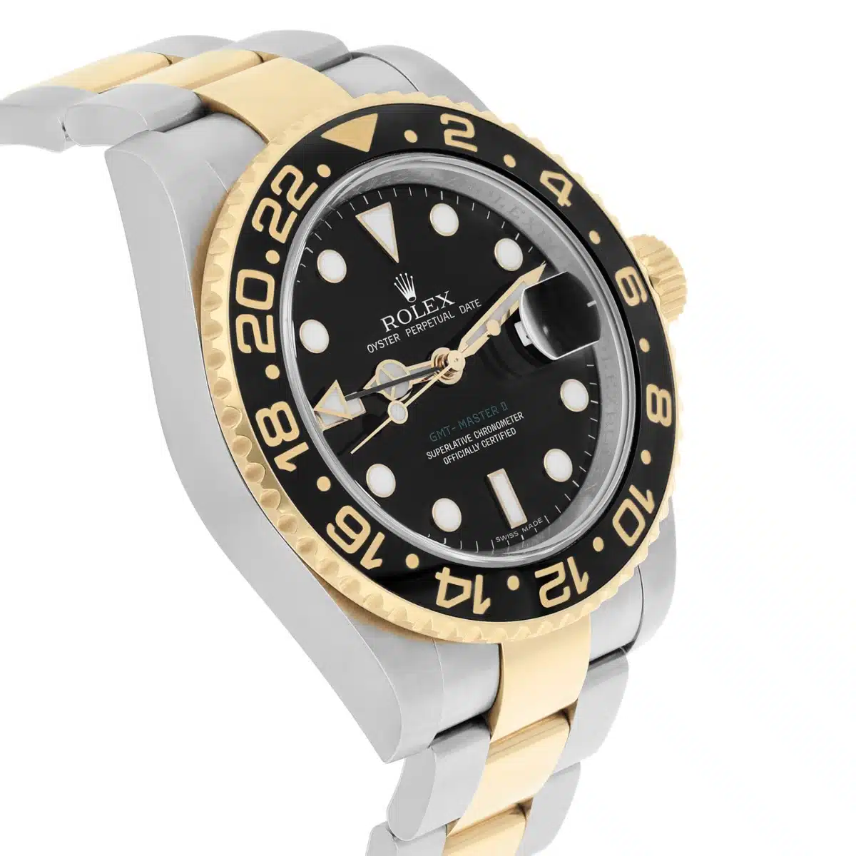 Rolex GMT-Master II 40mm 116713LN Oyster Stainless Steel & Yellow Gold Watch Black Dial – image 5