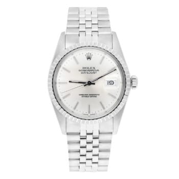 Rolex Datejust 36mm Stainless Steel 16030 Silver Index Dial Jubilee Circa – 1985