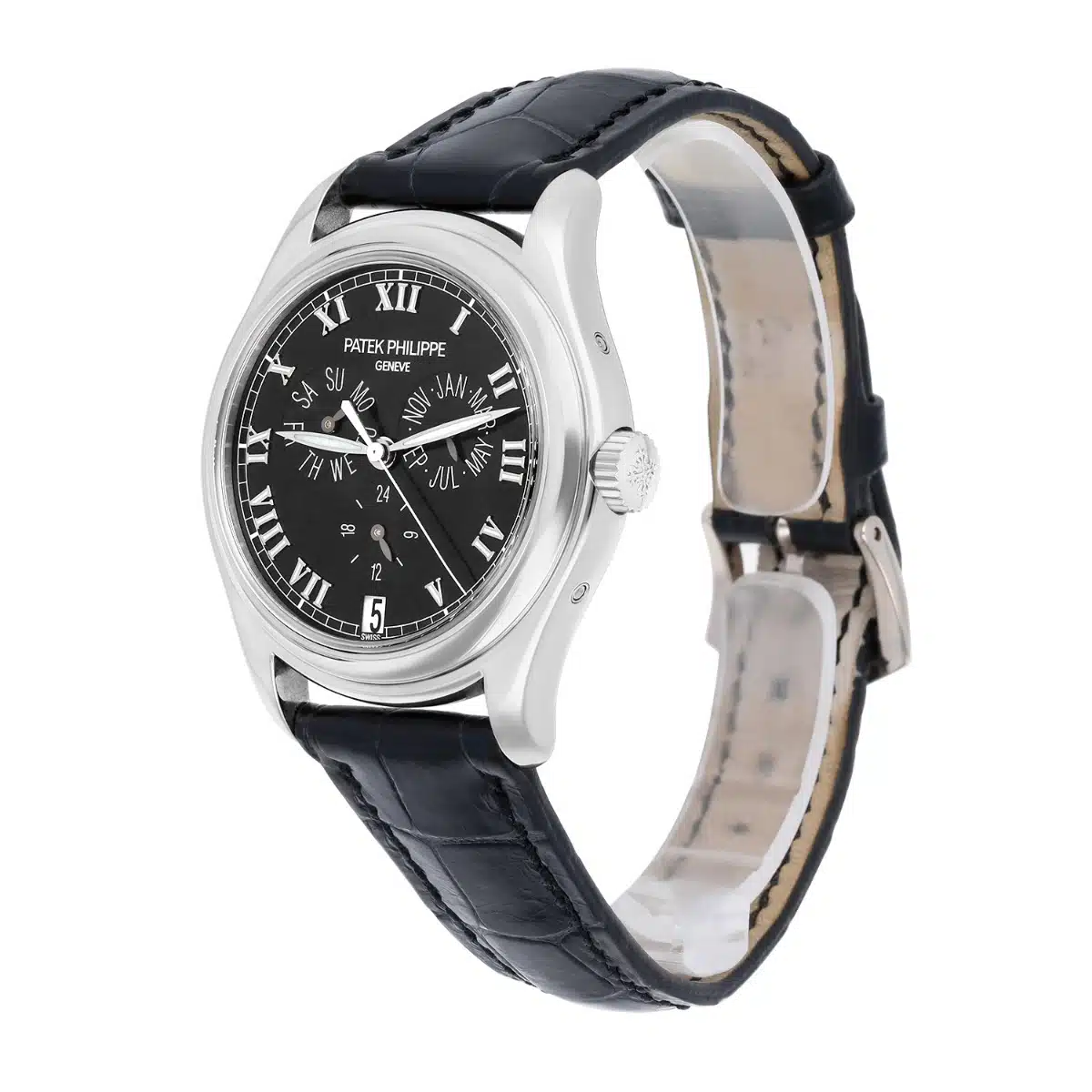 Patek Philippe Complications Annual Calendar White Gold Watch with Leather Band 5035G-010 – image 4