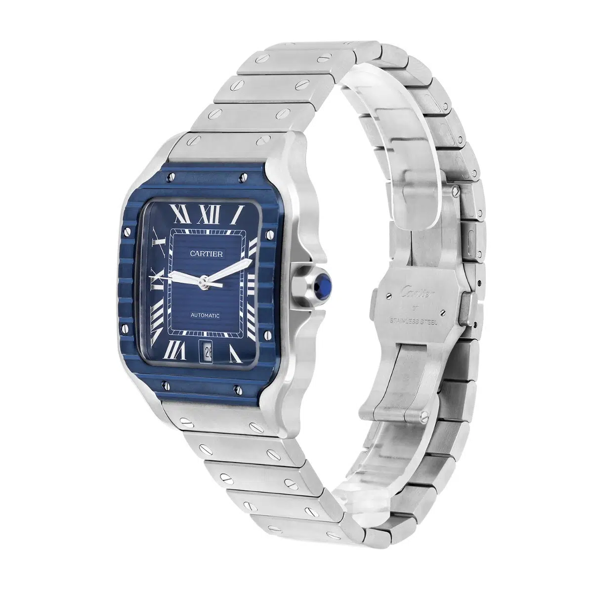 Cartier Santos De Cartier Blue Dial Stainless Steel Men's Watch WSSA0048 Complete – image 4