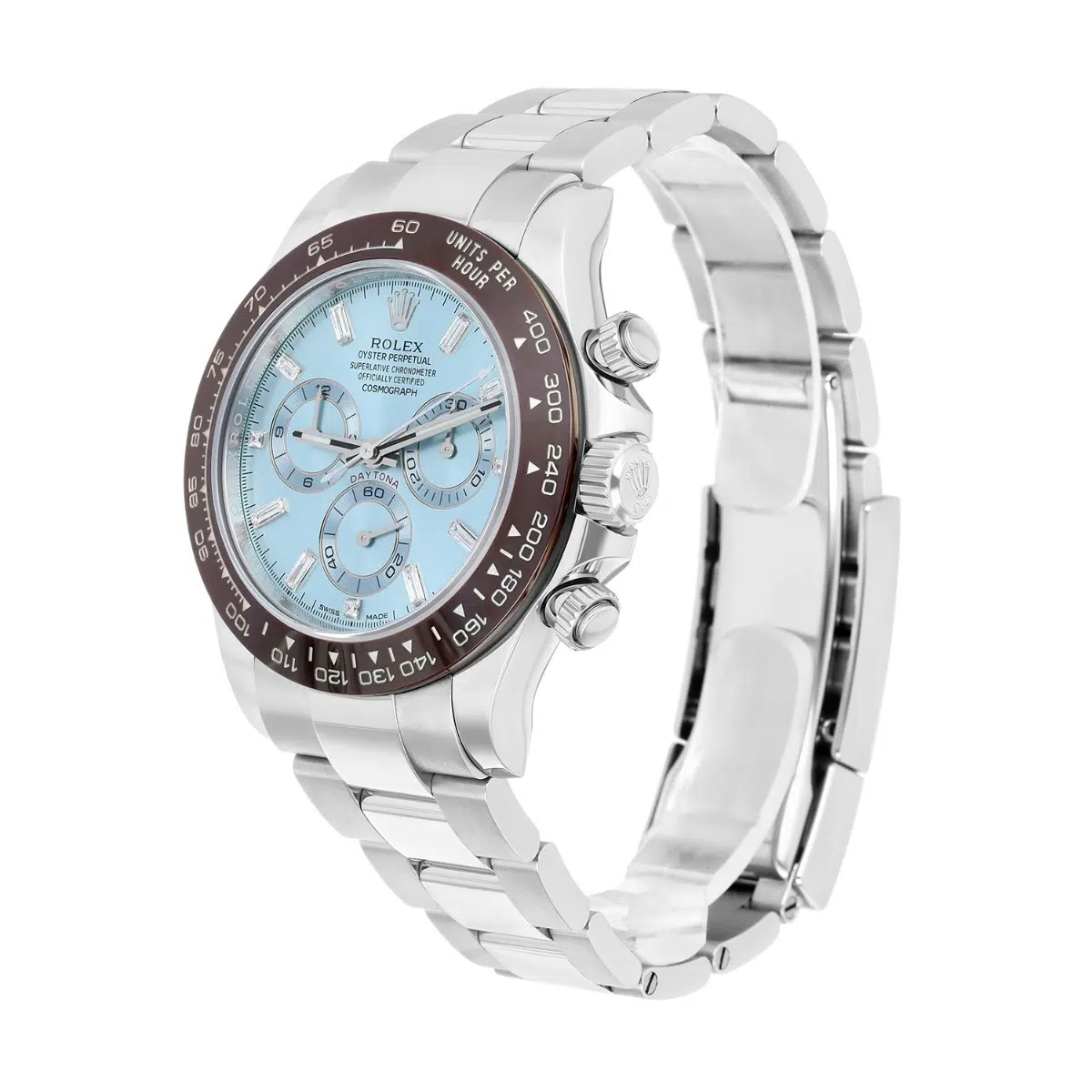 Rolex Daytona 116506-0002 Ice Blue Baguette Diamond Dial 40mm Platinum Watch Complete – image 5