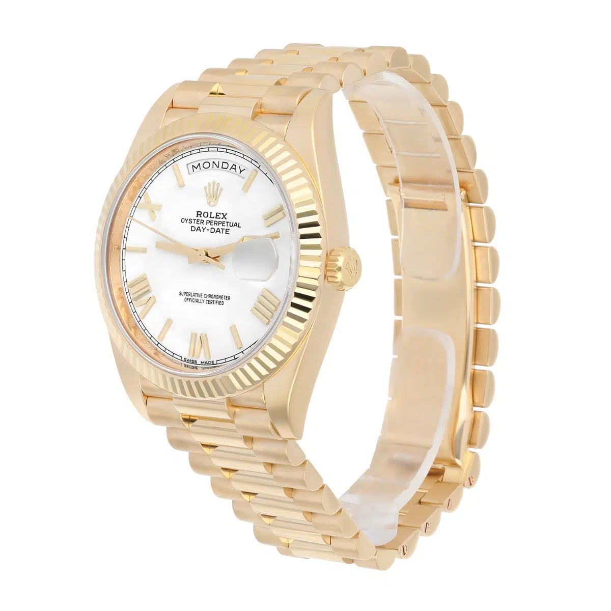 Rolex Day-Date 40 Presidential 228238 White Dial Yellow Gold Watch Complete – image 3