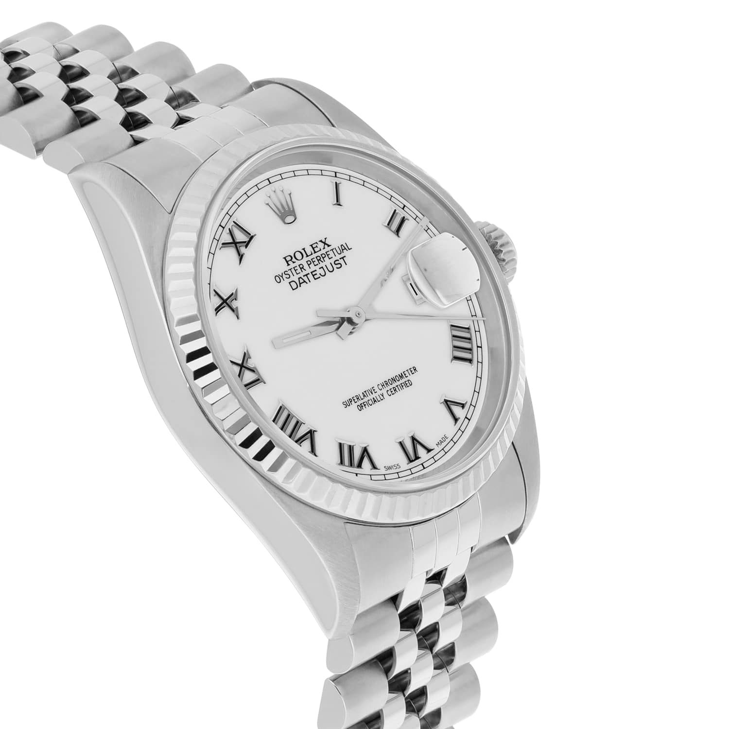 Rolex Datejust 36mm Stainless Steel 16234 White Roman Dial, Jubilee Circa - 1995