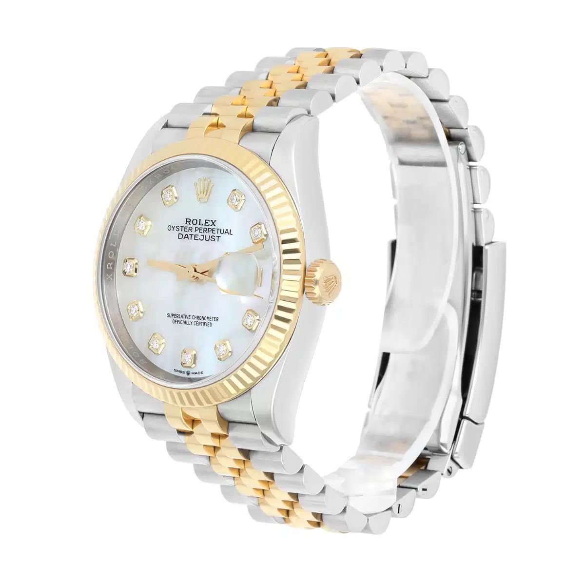 Rolex Datejust 36 mm 126233 White Mother of Pearl Dial Two Tone Jubilee Watch – image 4
