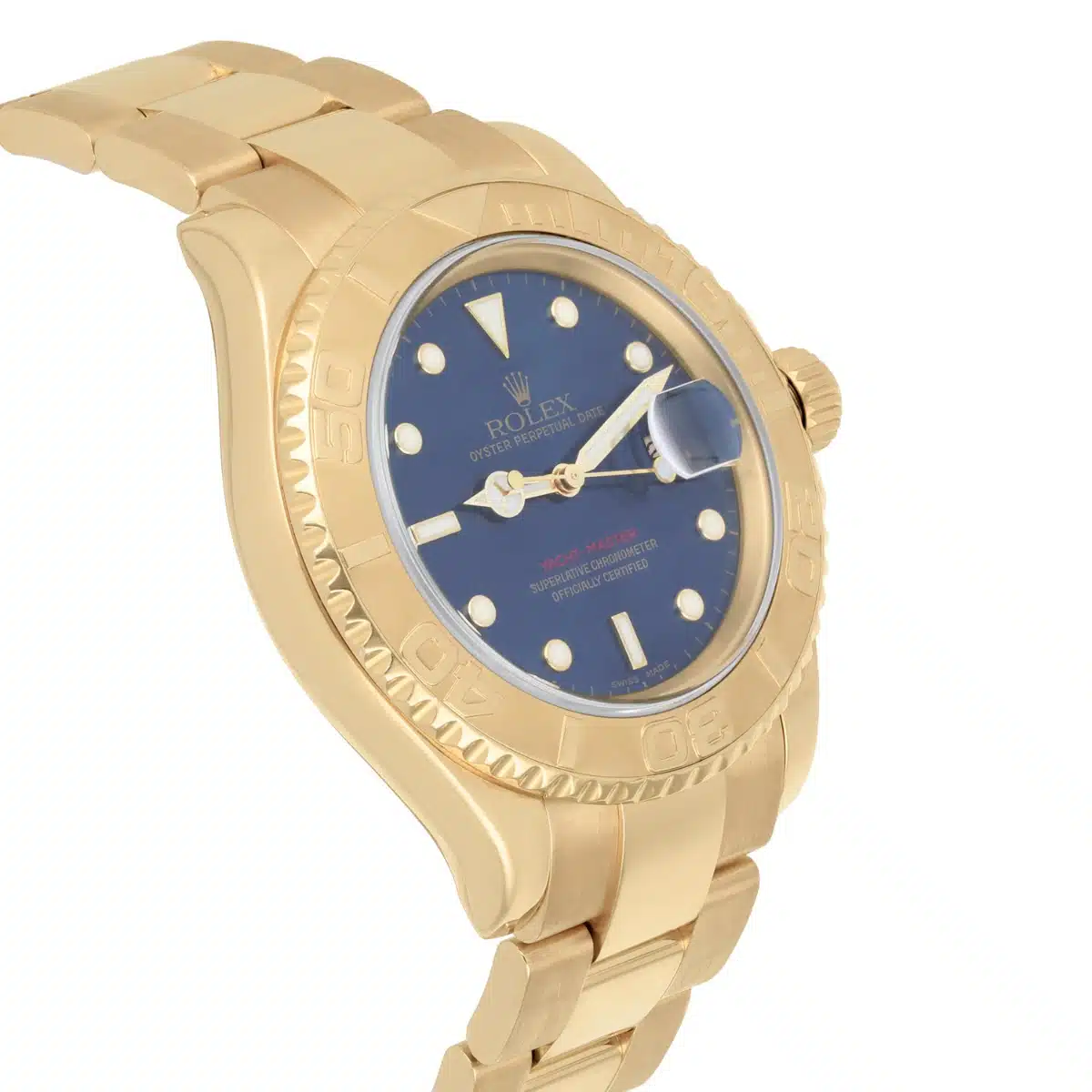 Rolex Yacht-Master 40mm Yellow Gold Blue 16628 Original Papers and Service Card – image 5